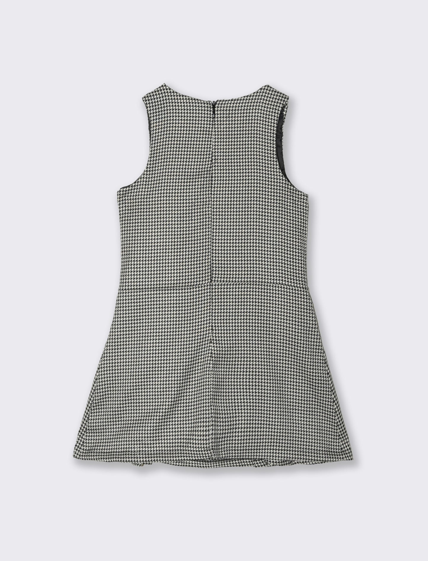 Abito smanicato elegante in pied de poule. - Fantasia