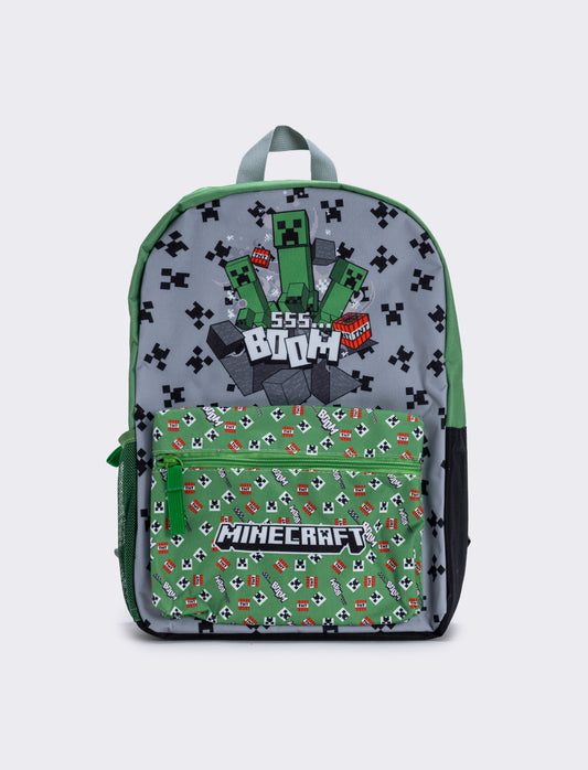 Zaino minecraft con tasca - Verde