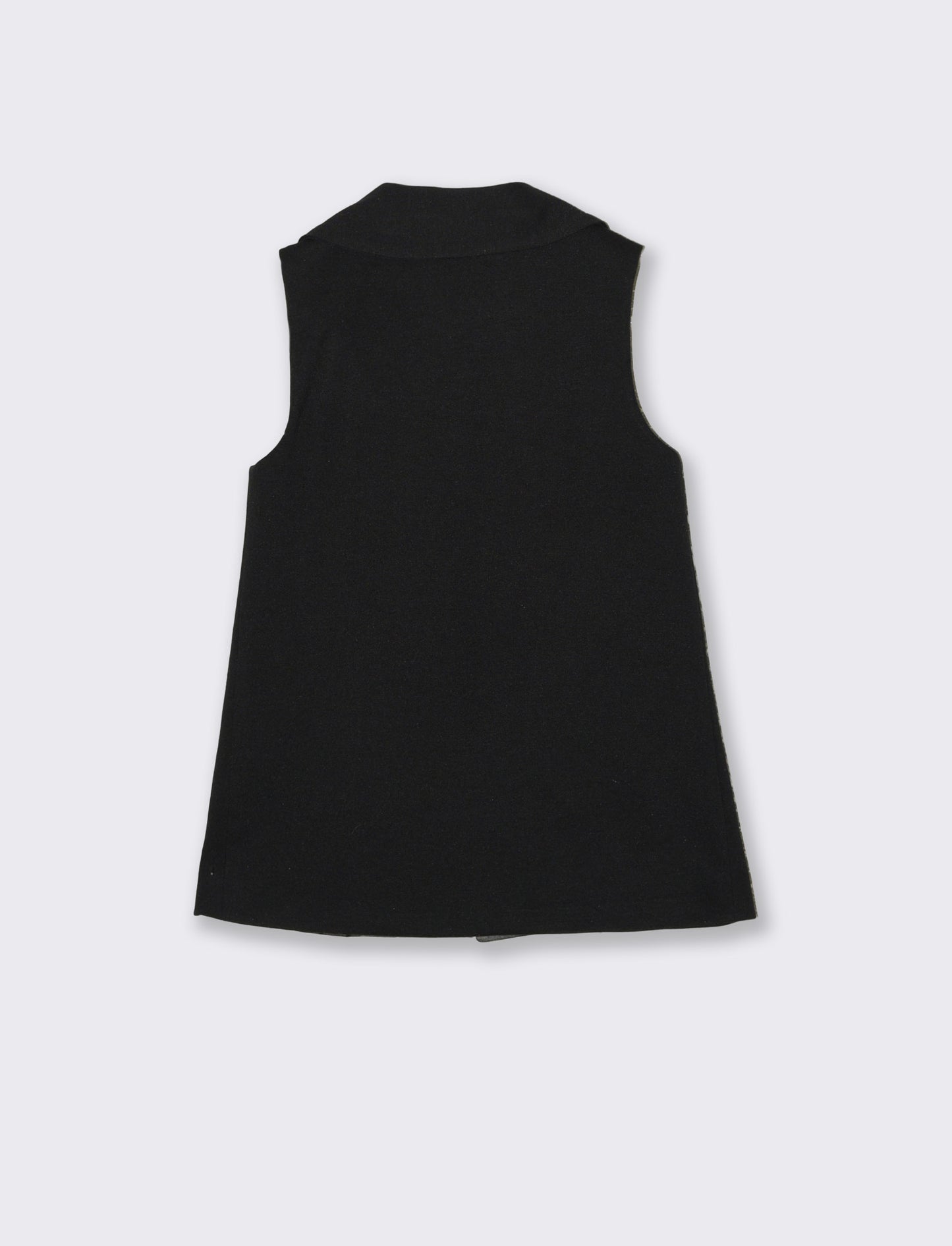 Gilet in punto milano da bambina - Nero