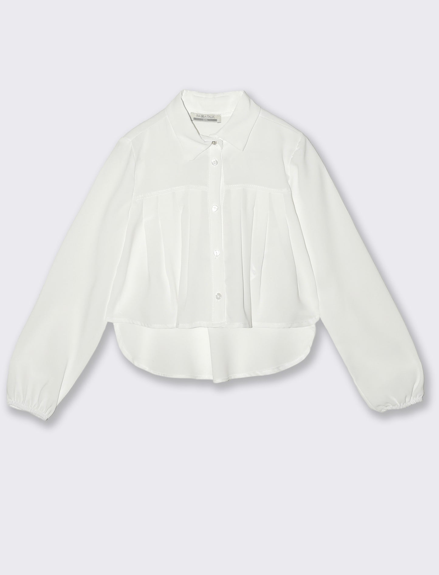 Camicia con pieghe - Bianco