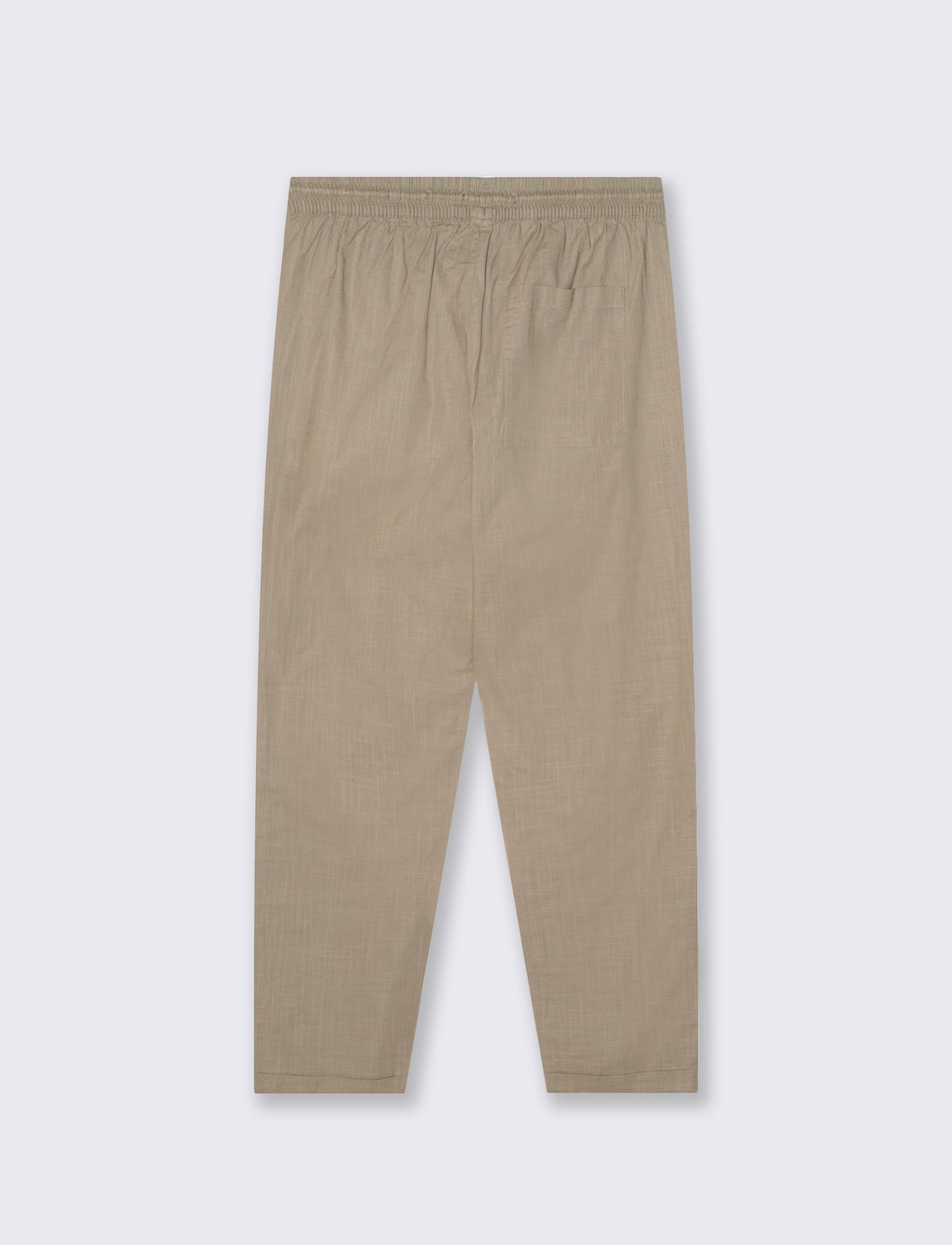 Pantaloni Chino Jogger in Cotone Slub - Verde kaki