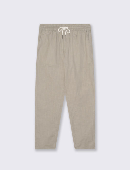 Pantaloni Chino Jogger in Cotone Slub - Verde salvia