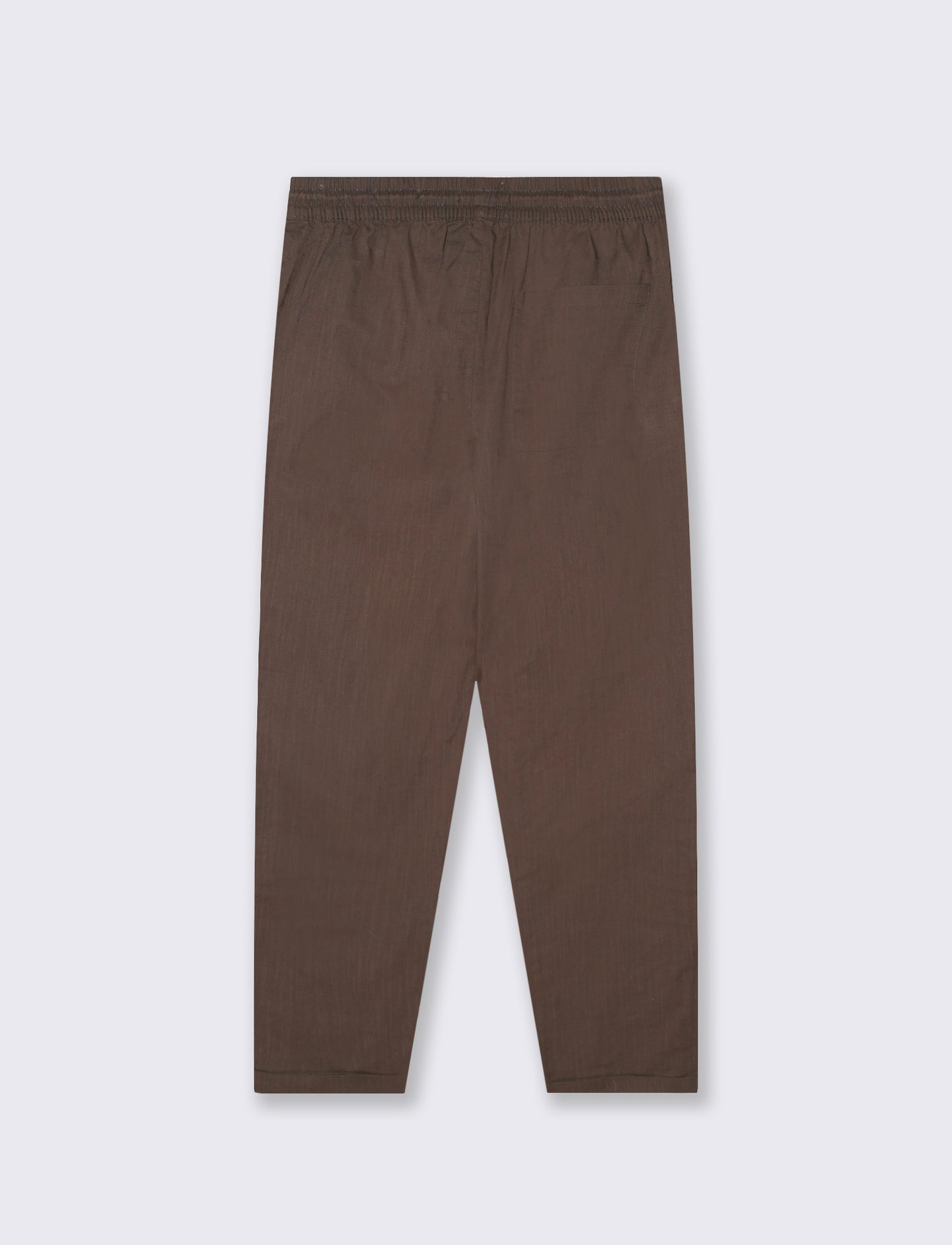 Cotton Slub Jogger Chino Pants - Brown