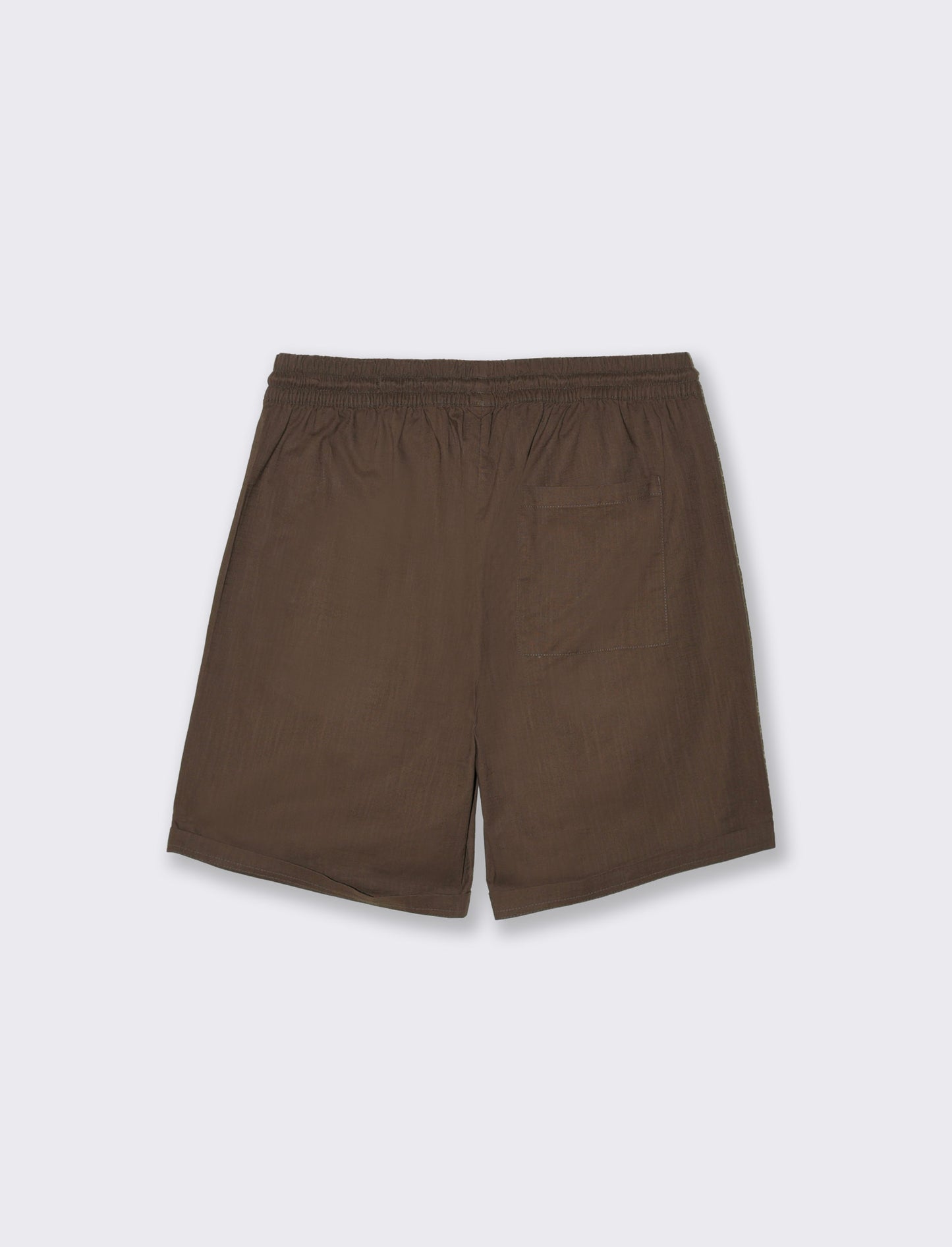 Bermuda Jogger in Cotone Slub con Tasche - Moro