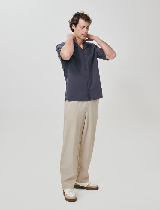 Camicia boxy fit in cotone slub - Avion