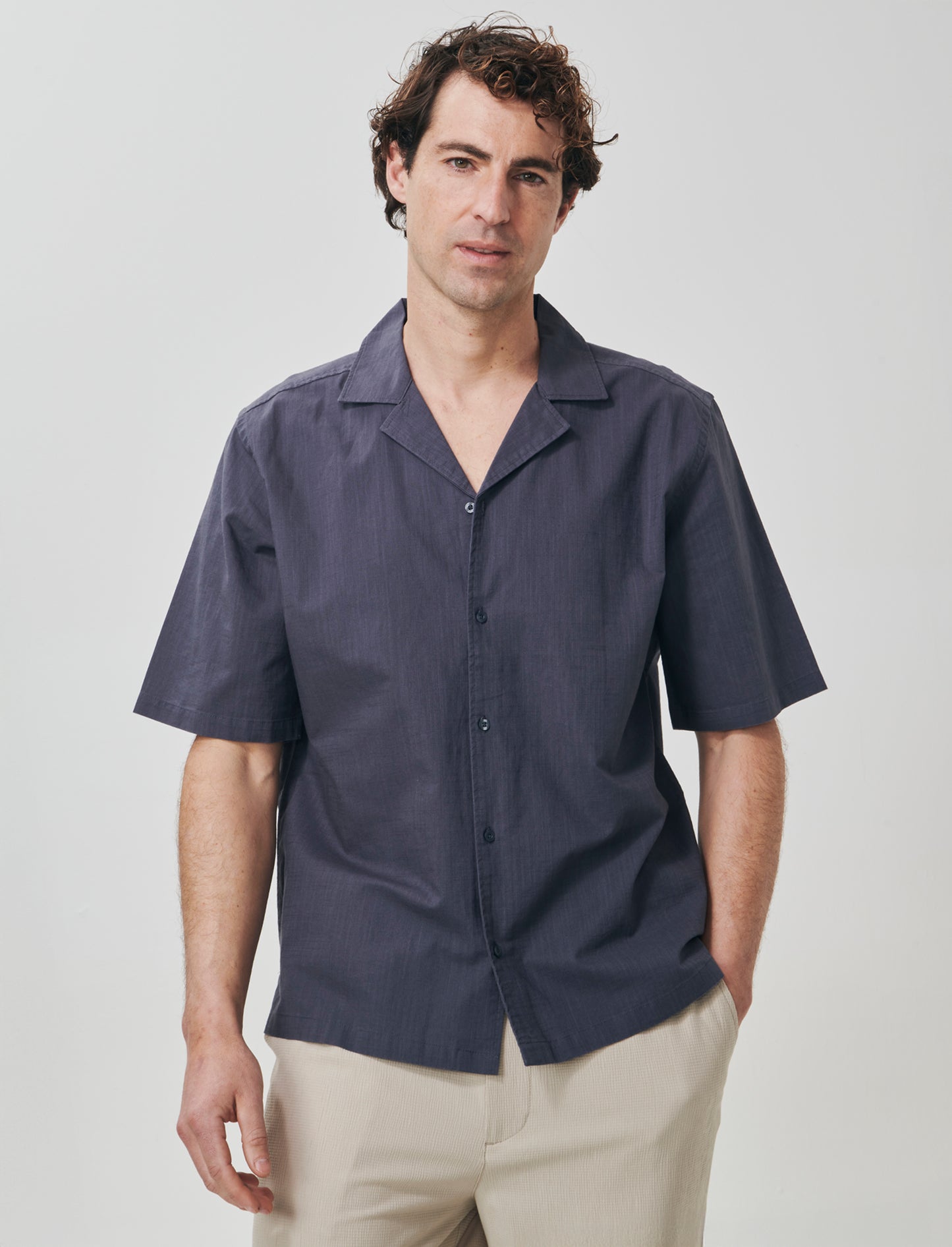 Camicia boxy fit in cotone slub - Avion