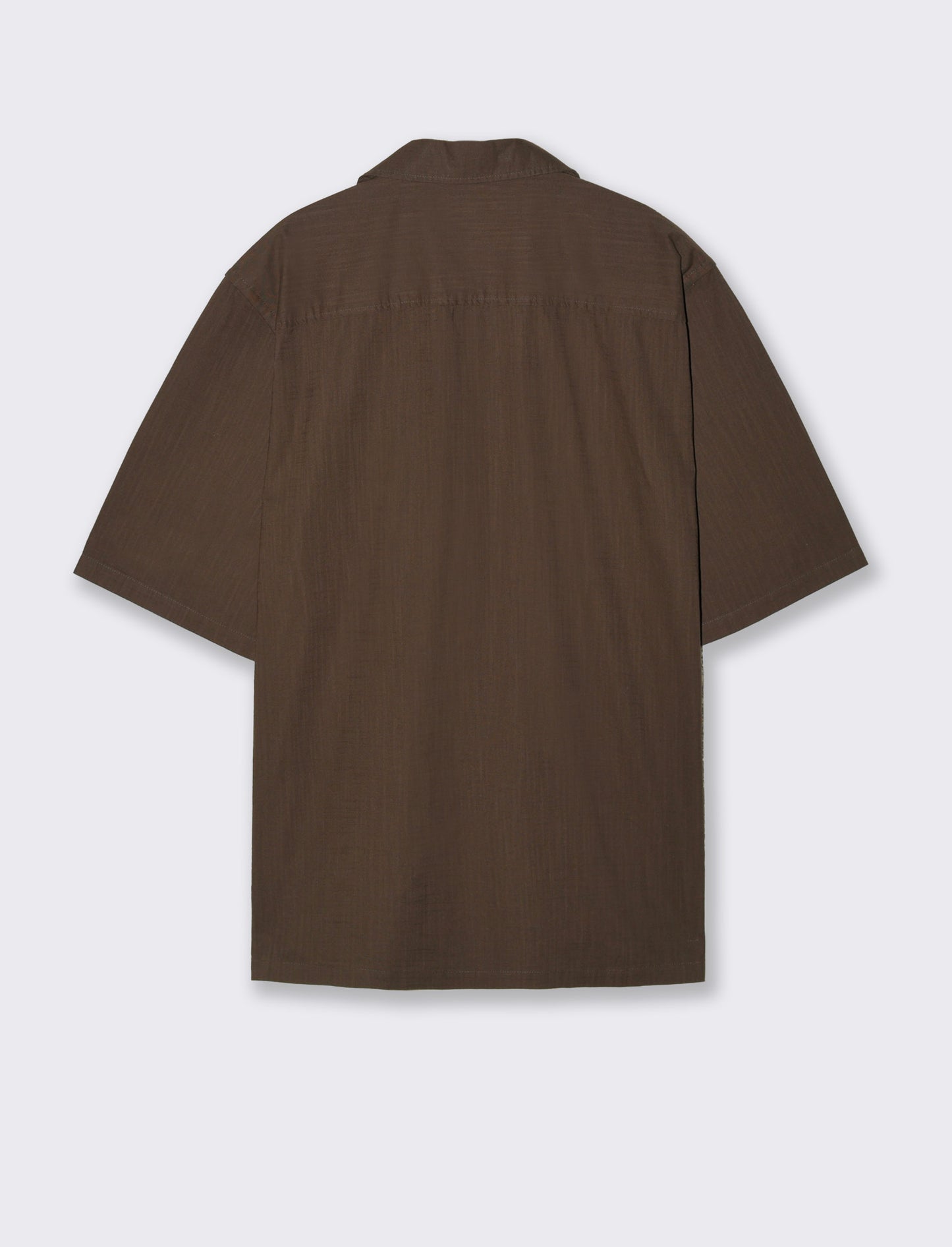 Camicia boxy fit in cotone slub - Moro