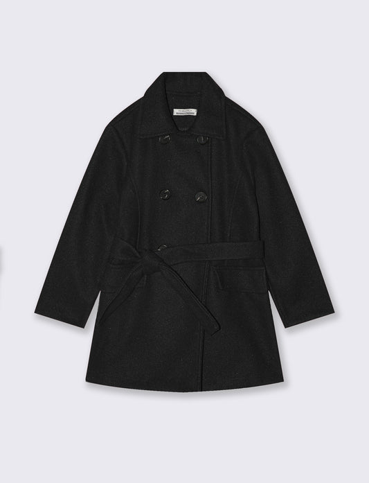 Cappotto in panno - Nero