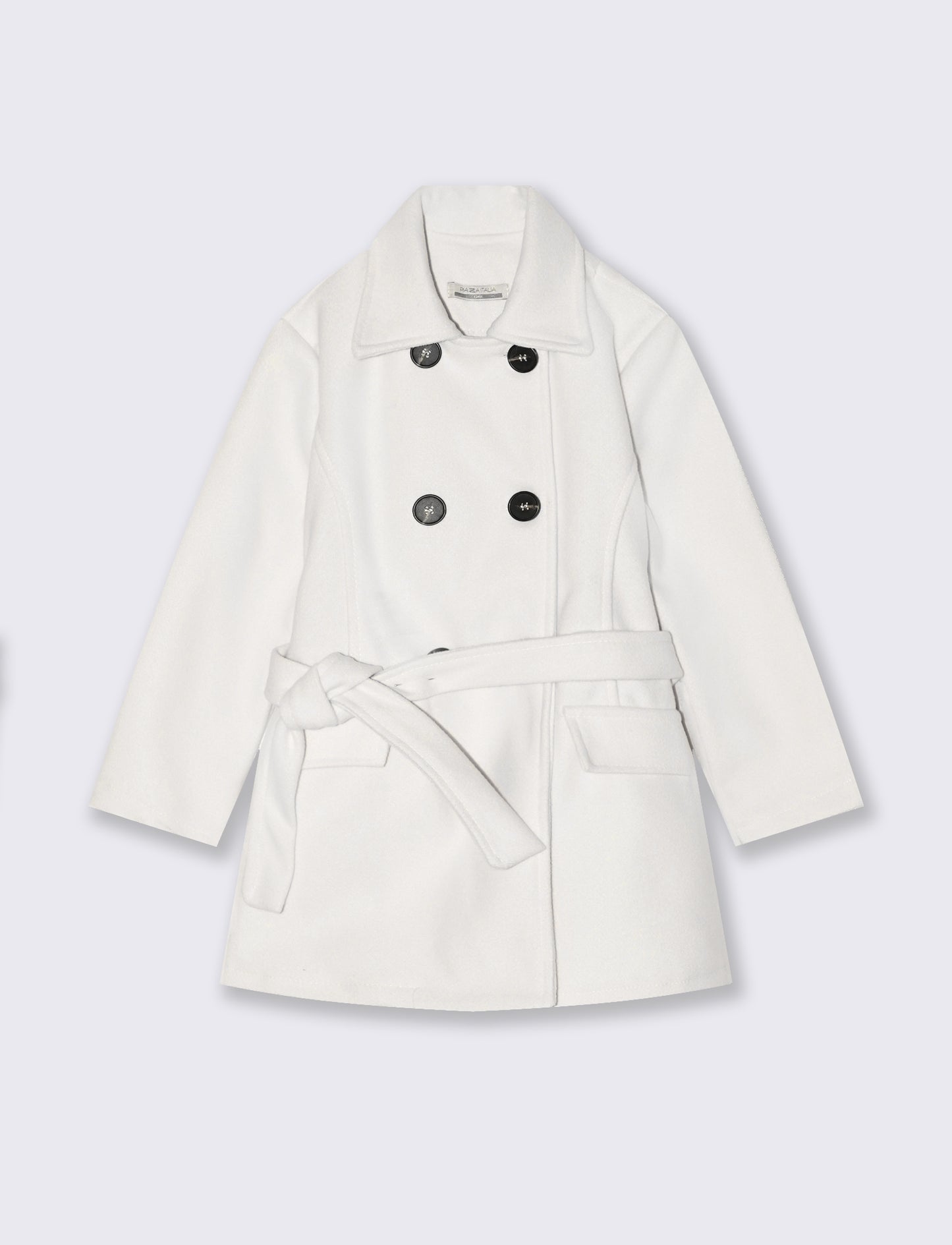 Cappotto in panno - Bianco panna