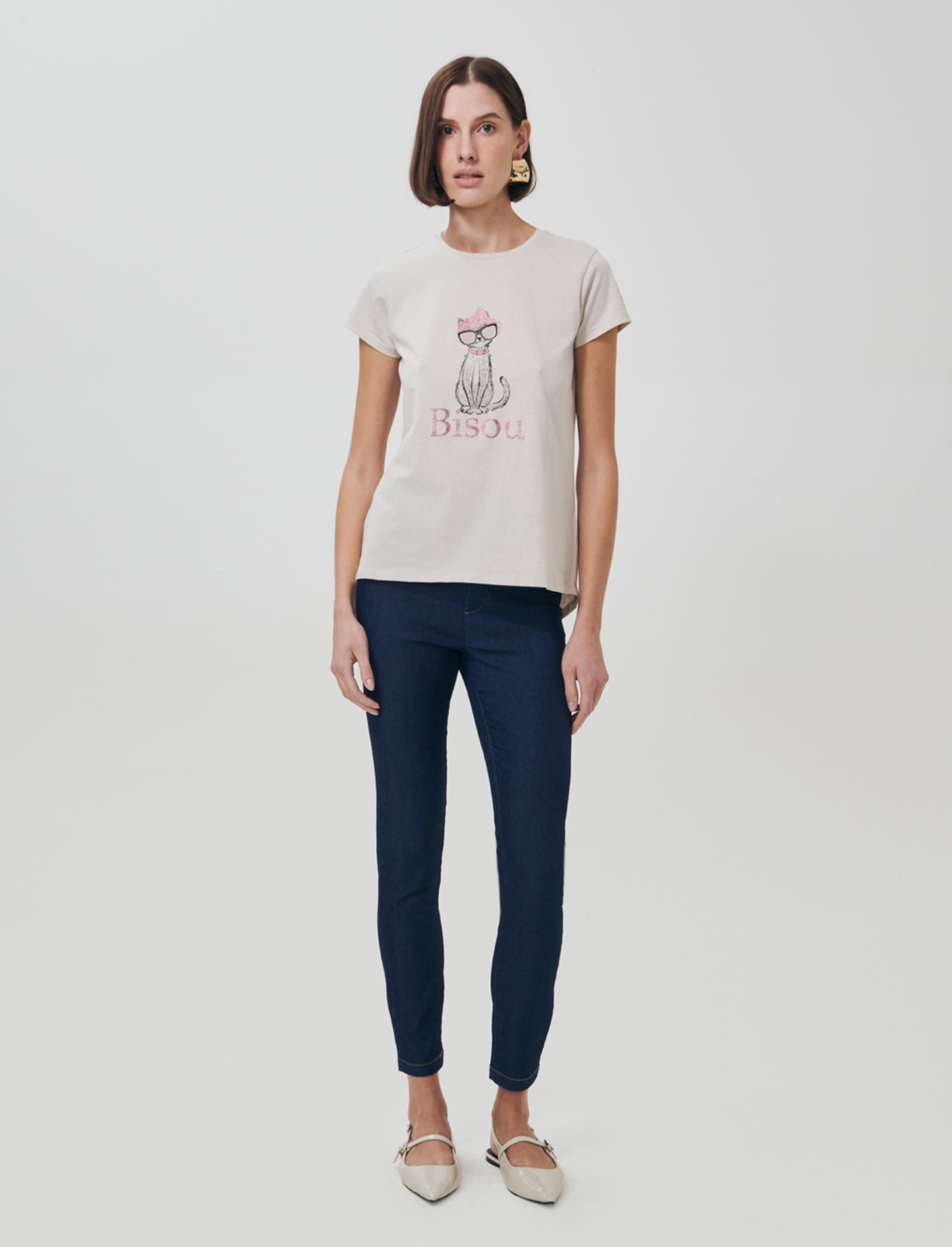 Jeggings with elastic and back pockets - Blue