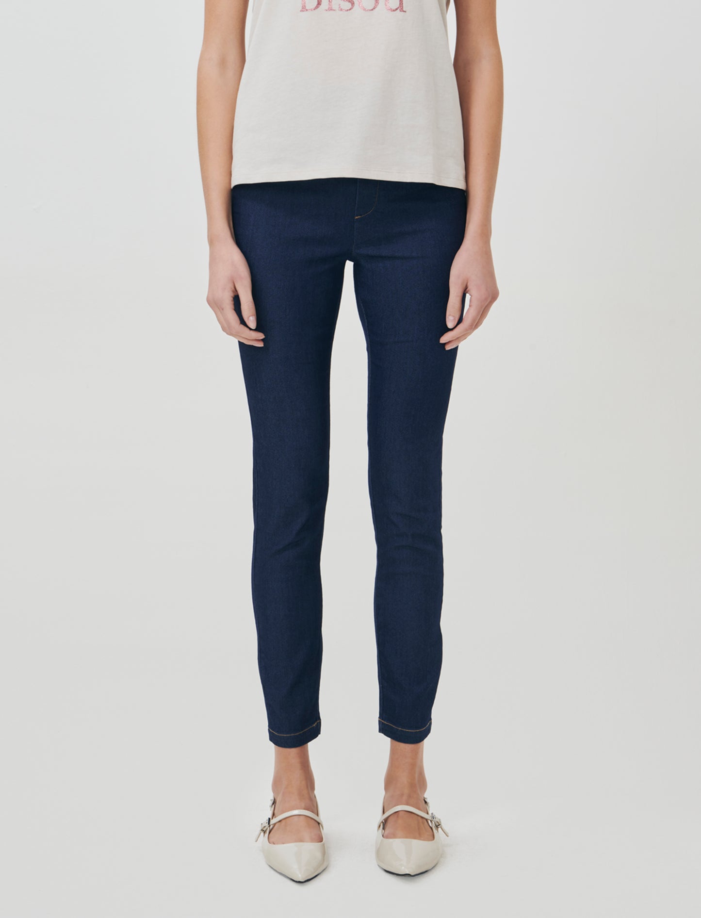 Jeggings with elastic and back pockets - Blue