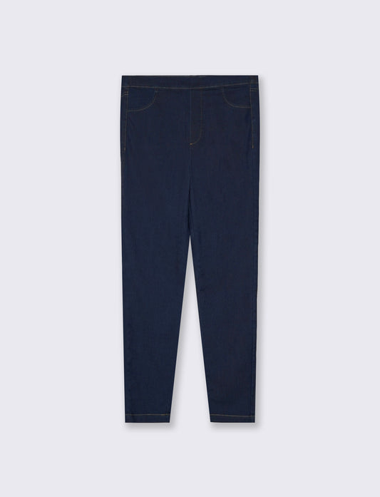 Jeggings with elastic and back pockets - Blue