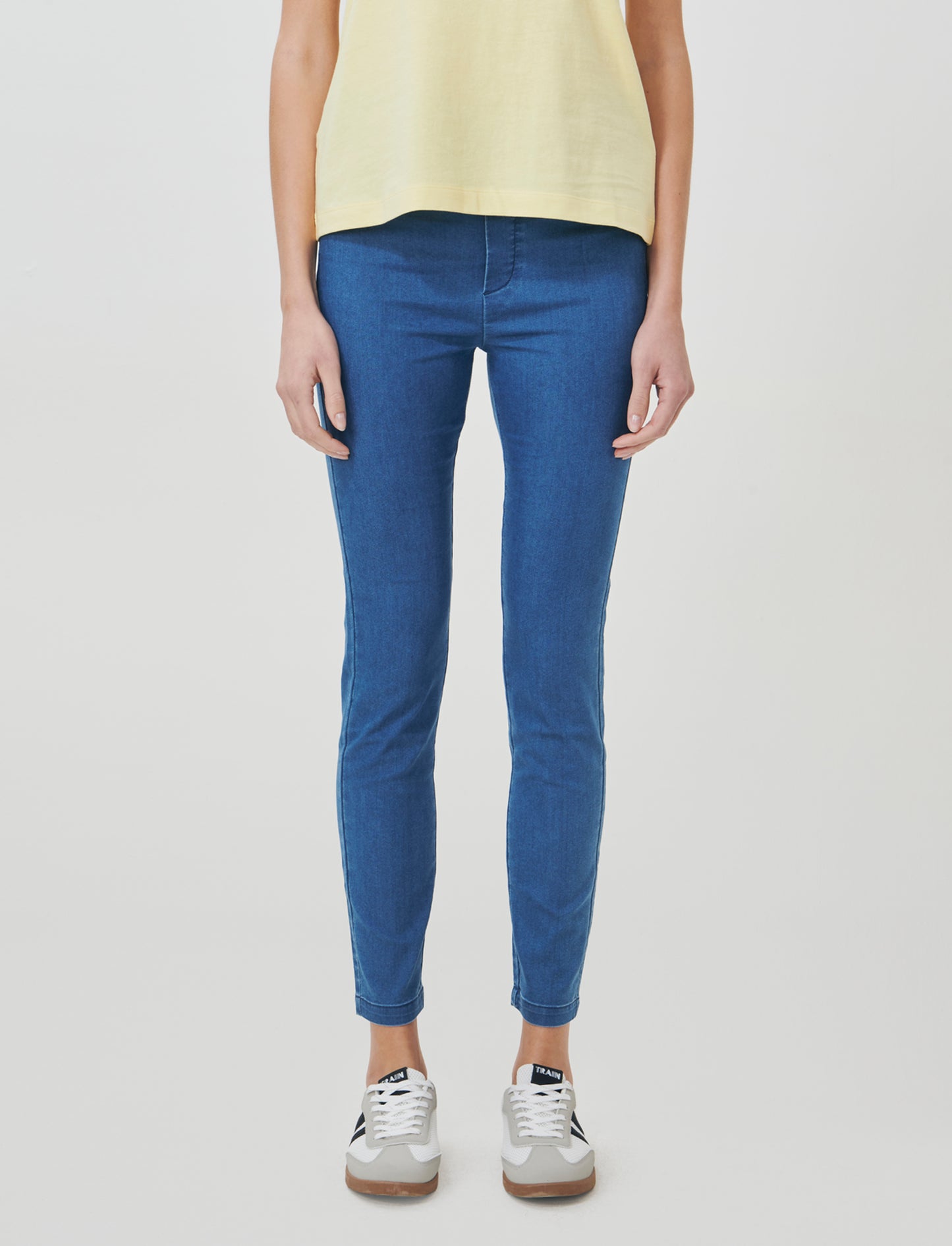 Jeggings with elastic and back pockets - Blue