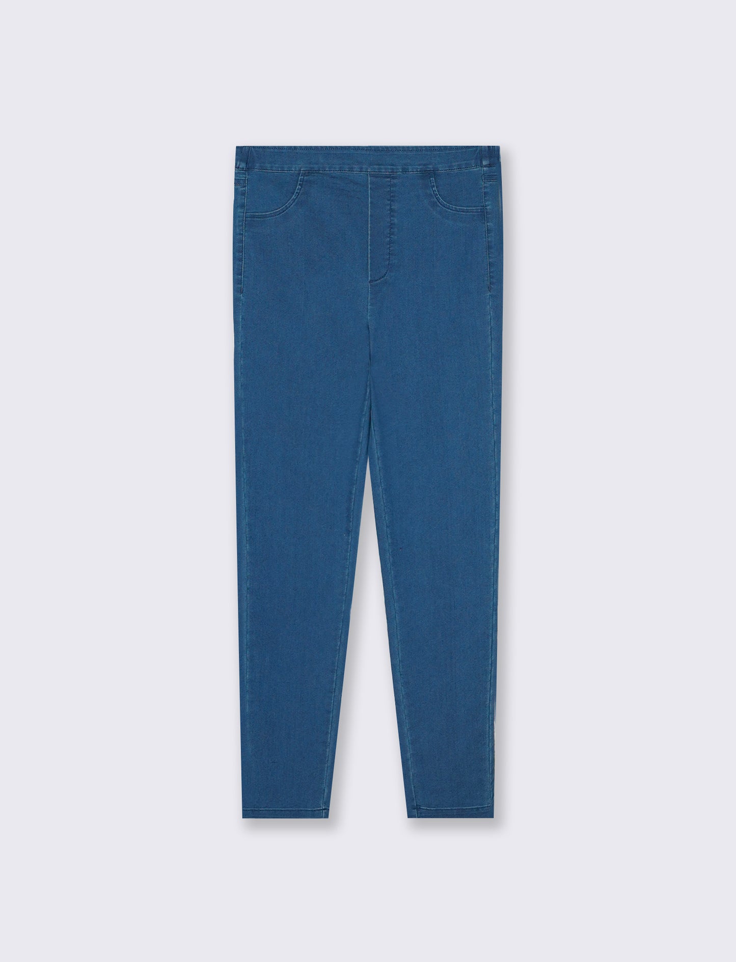 Jeggings with elastic and back pockets - Blue