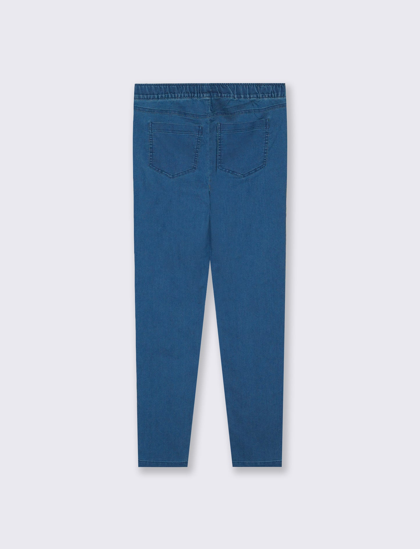 Jeggings with elastic and back pockets - Blue