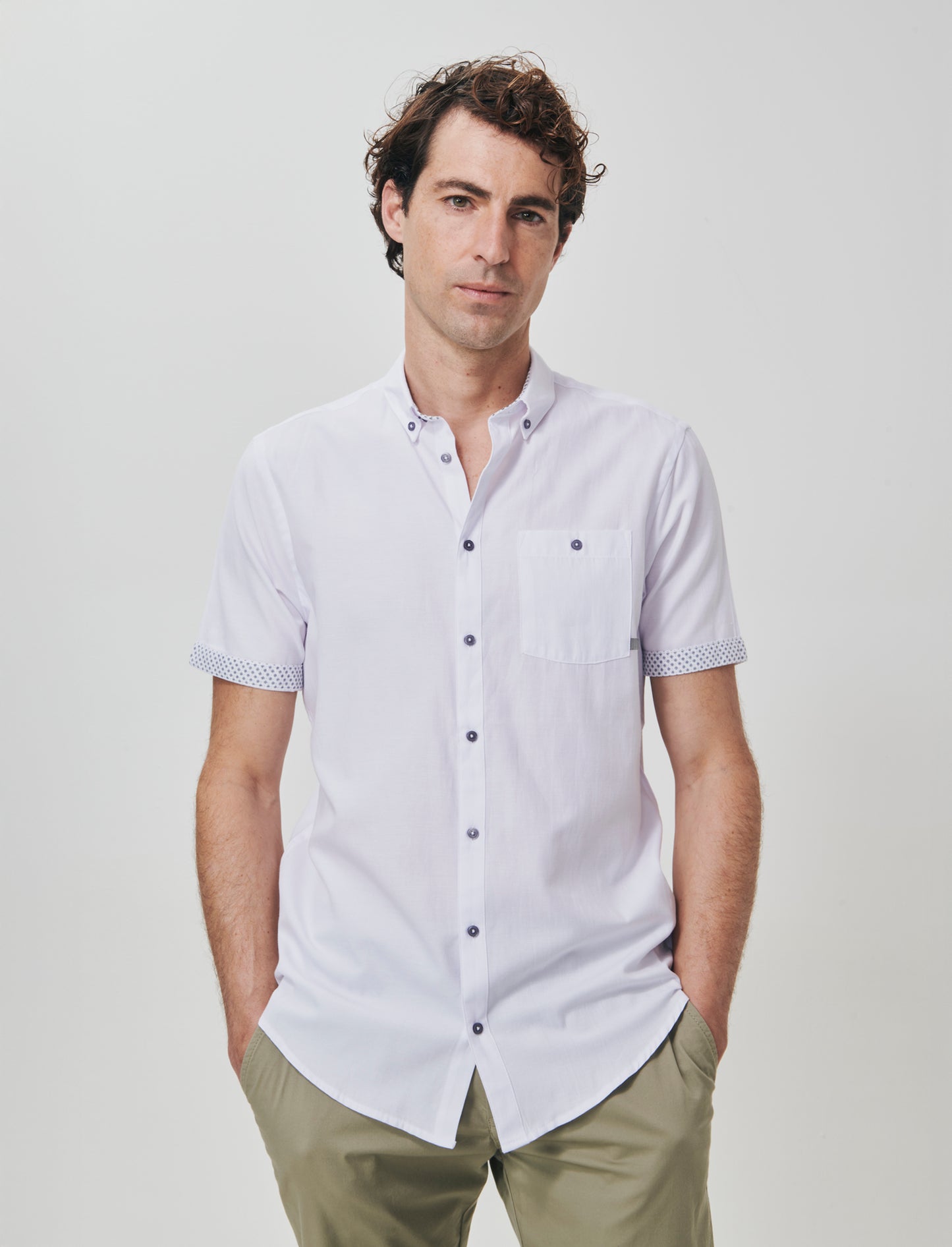 Oxford Regular Fit Shirt with Pocket - White