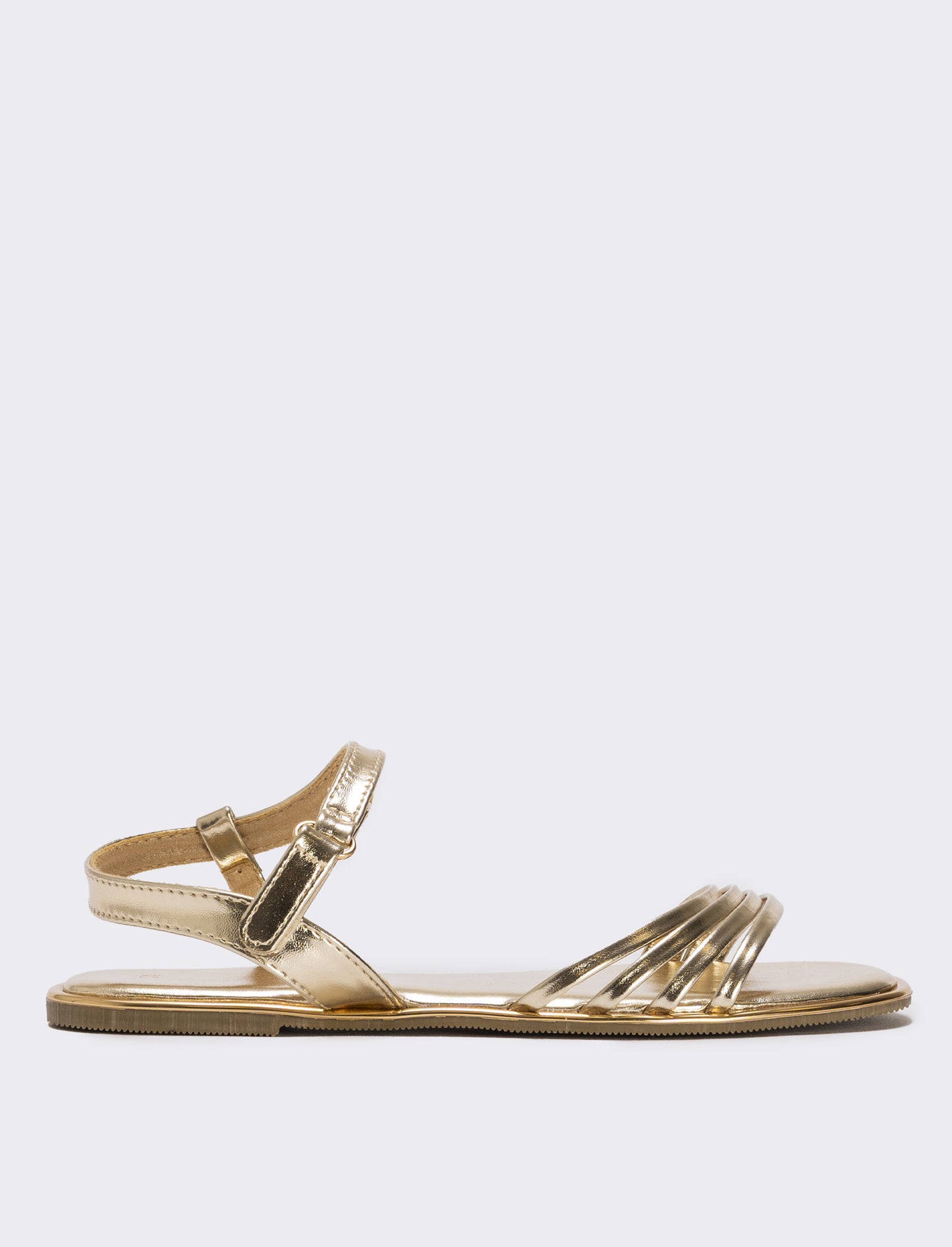 Gold Sandals with Straps for Girls - Gold
