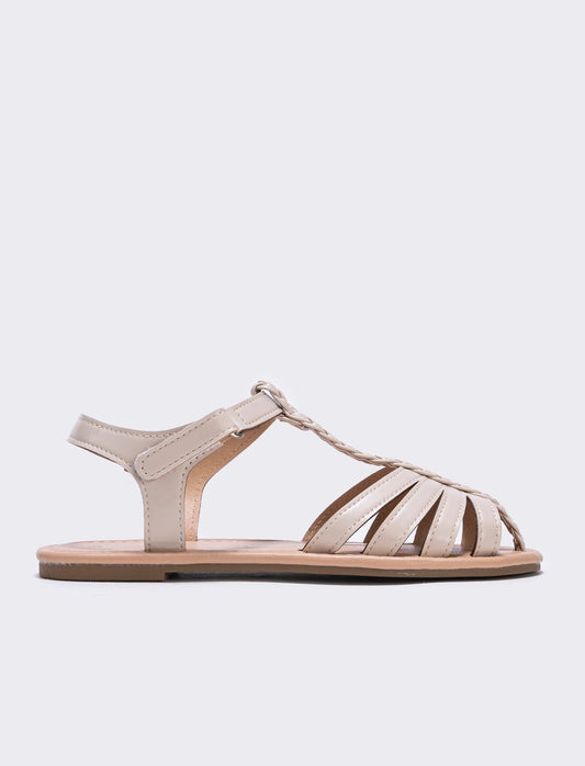 Sandalo granchio beige per bambina - Beige