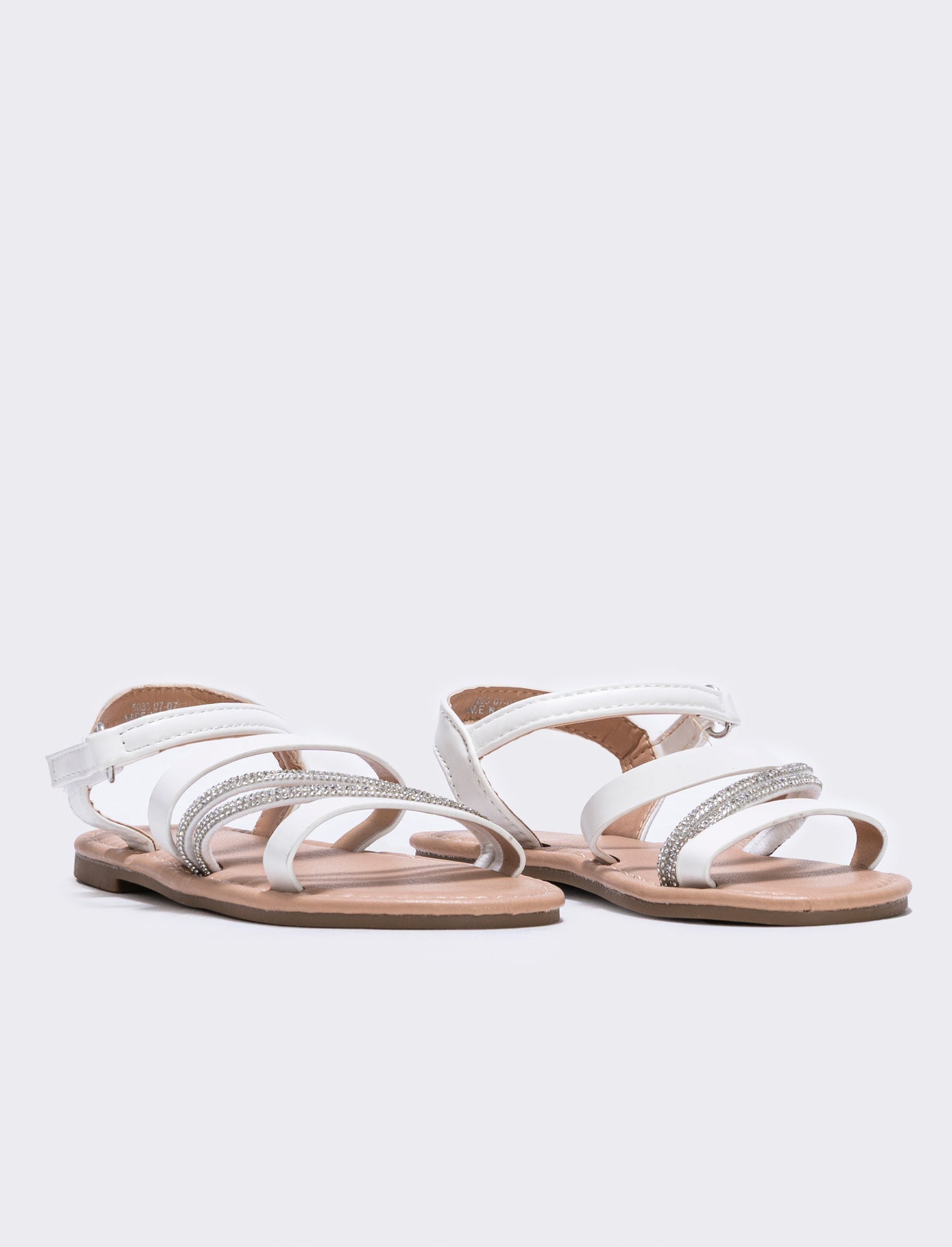 Sandalo bianco con strass per bambina - Bianco