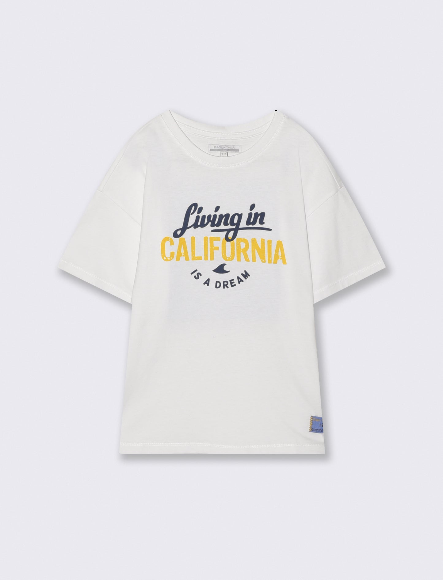 Summer loose fit half sleeve T-shirt - White