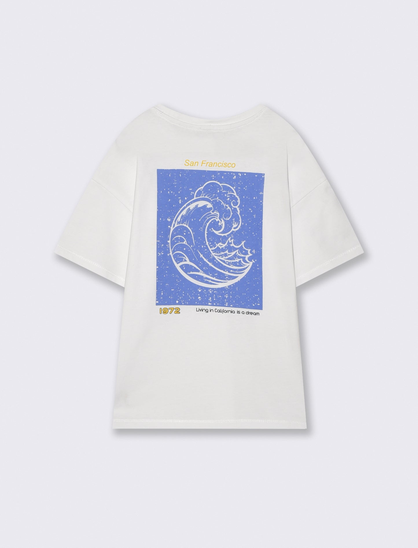 Summer loose fit half sleeve T-shirt - White