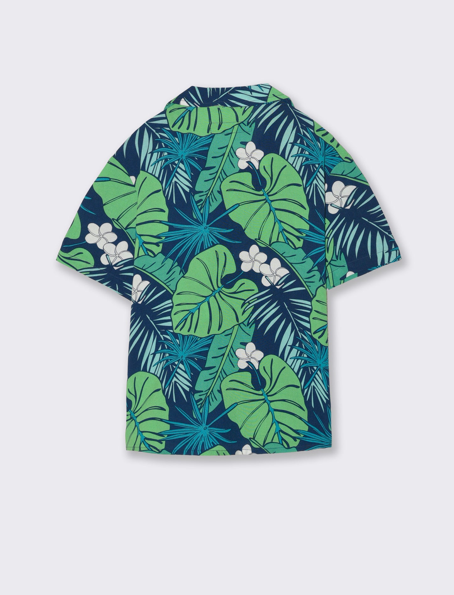 Camicia stampata in viscosa per l'estate - Verde