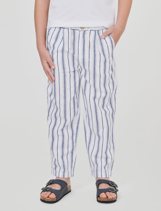 Striped pants with adjustable drawstring - Pattern