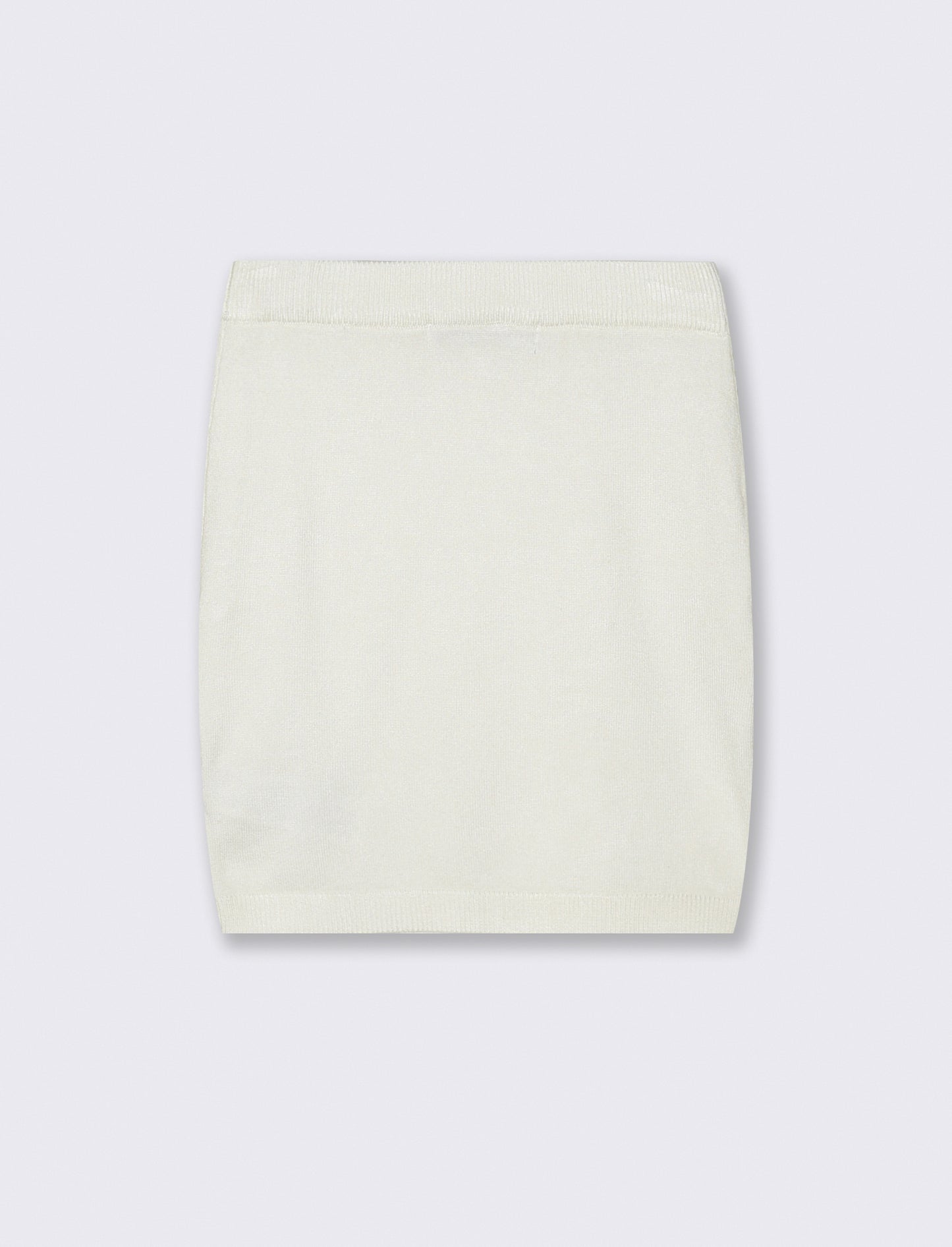 Gonna in maglia con bottoni decorativi - Bianco latte