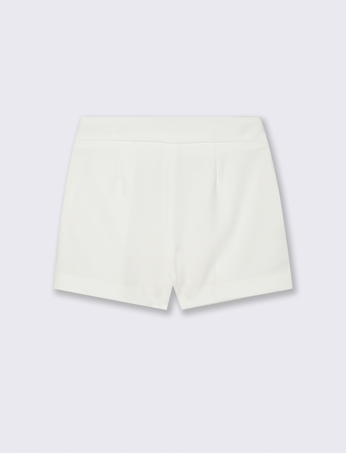 Elegant shorts with jewel buttons - White