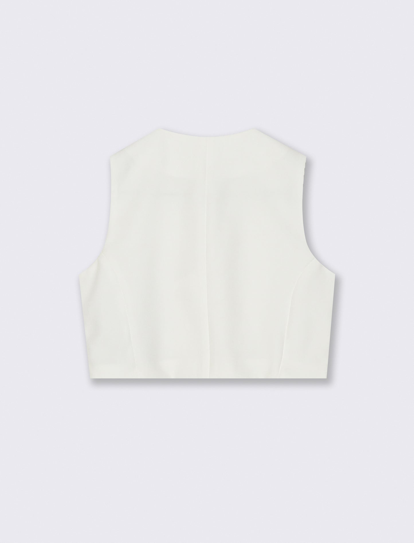 Gilet elegante con bottoni gioiello. - Bianco latte