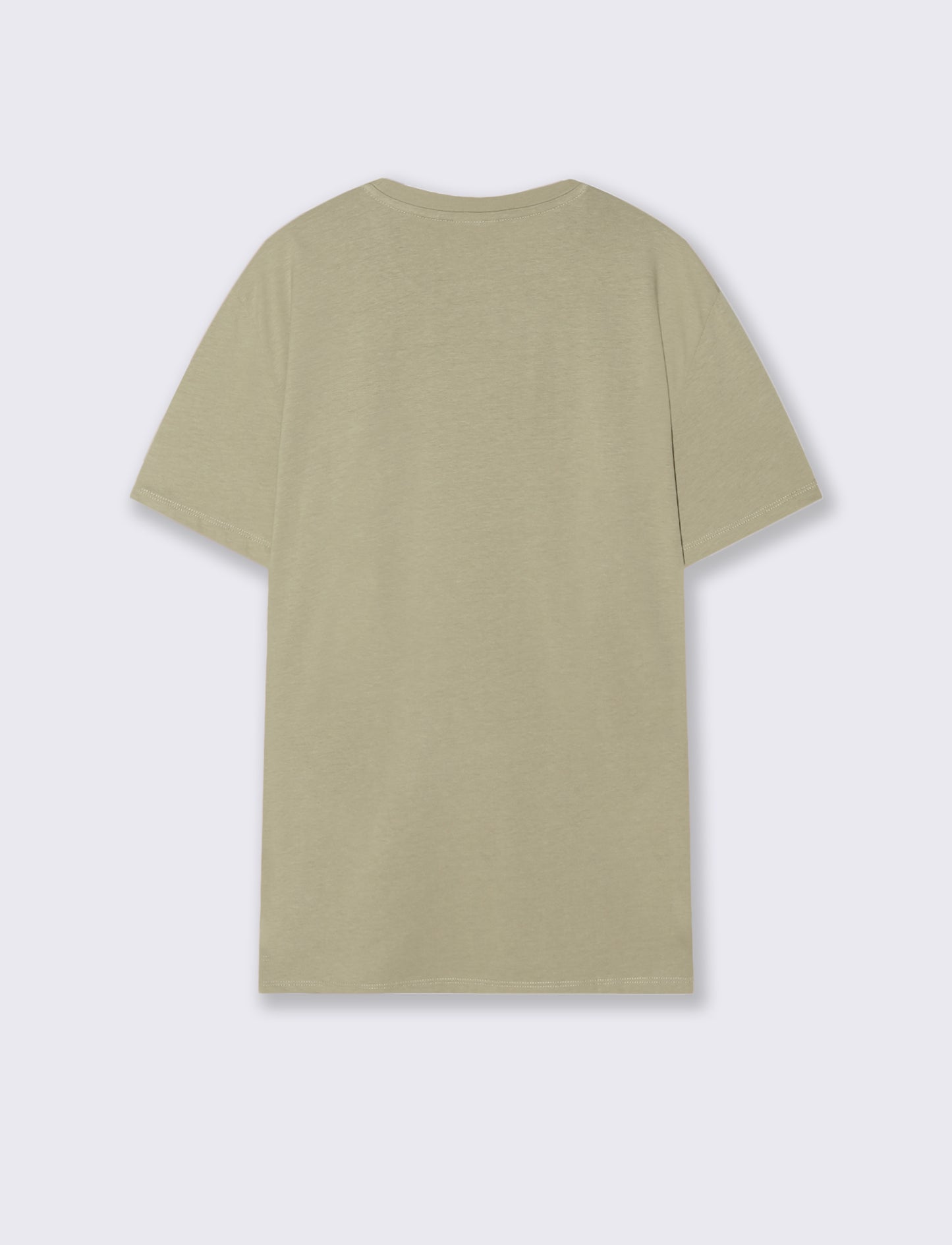 Premium cotton T-shirt with patch and print - Grey
