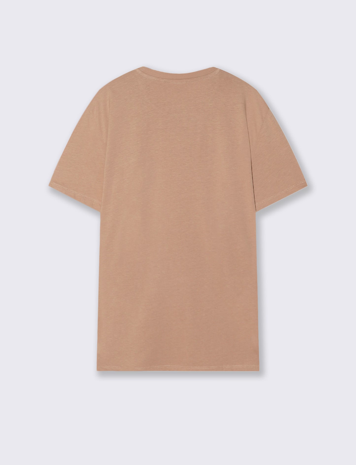 Premium cotton T-shirt with patch and print - Pink