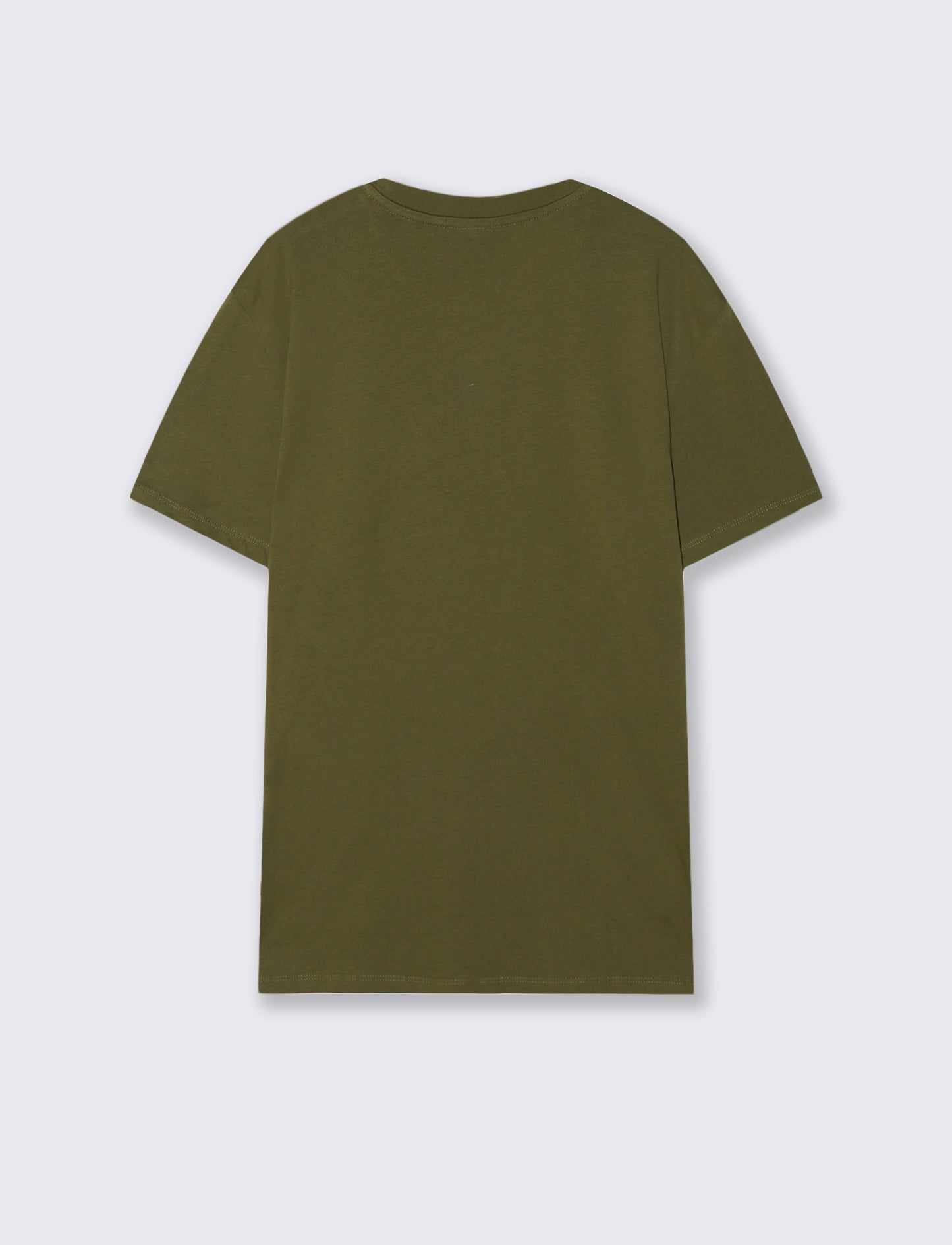 Premium cotton T-shirt with patch and print - Green