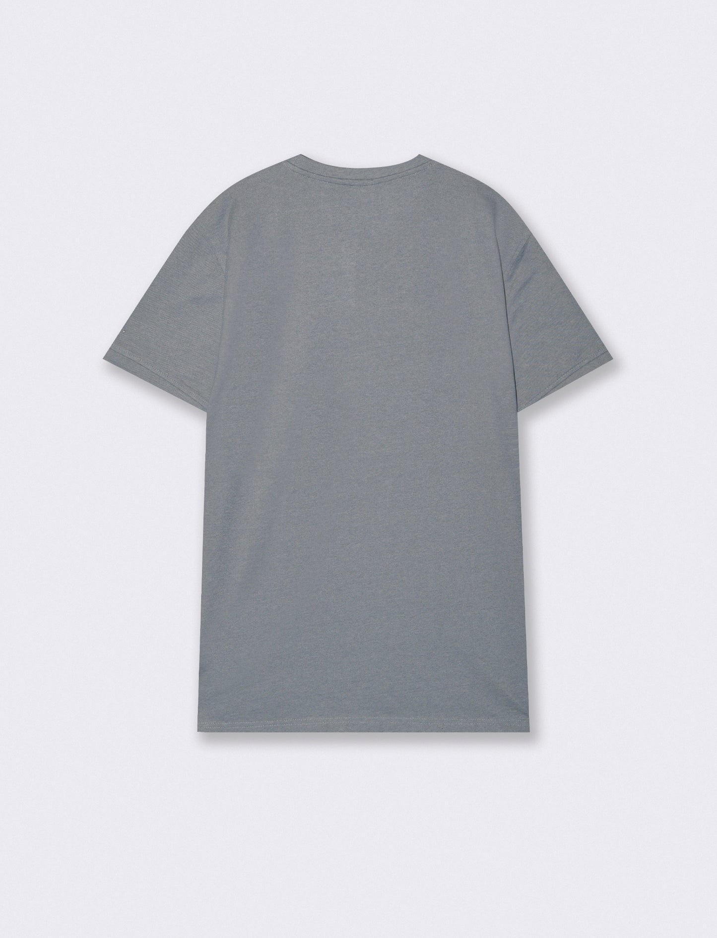 T-Shirt Piquet Effetto Melange Girocollo - Celeste
