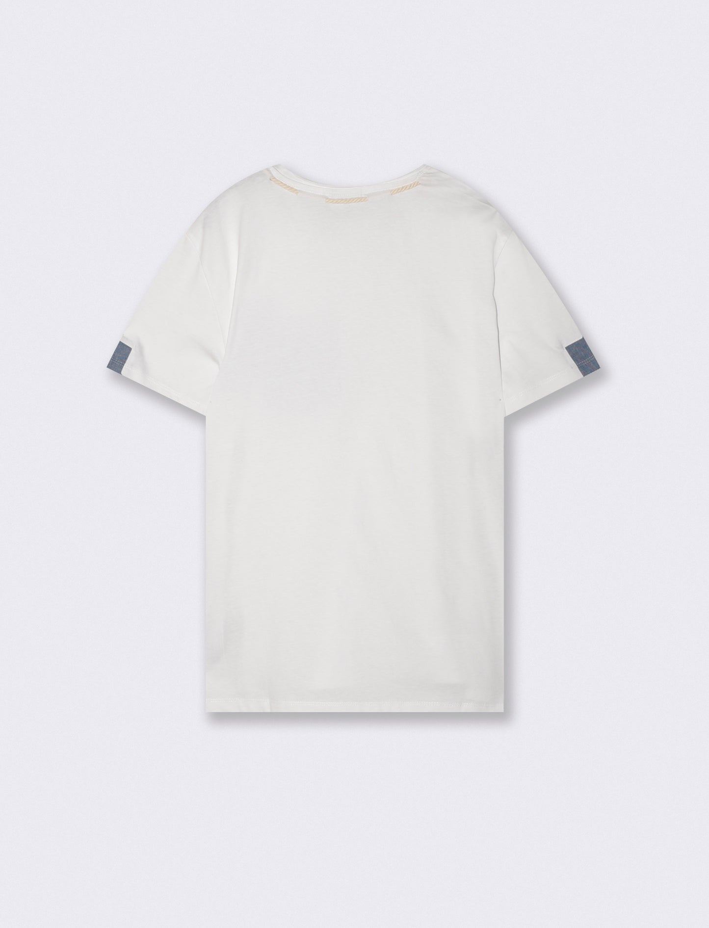 Nautical drawstring crew neck T-shirt - White