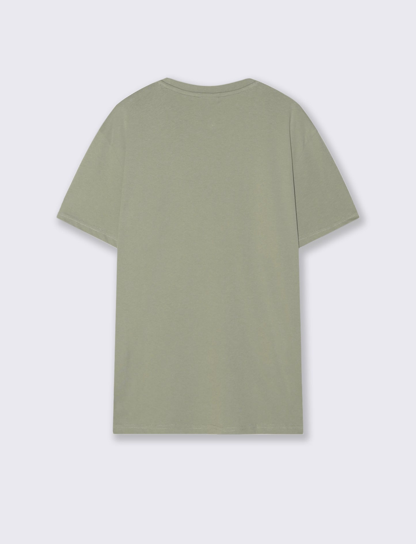Cotton crew neck T-shirt with contrast print - Green