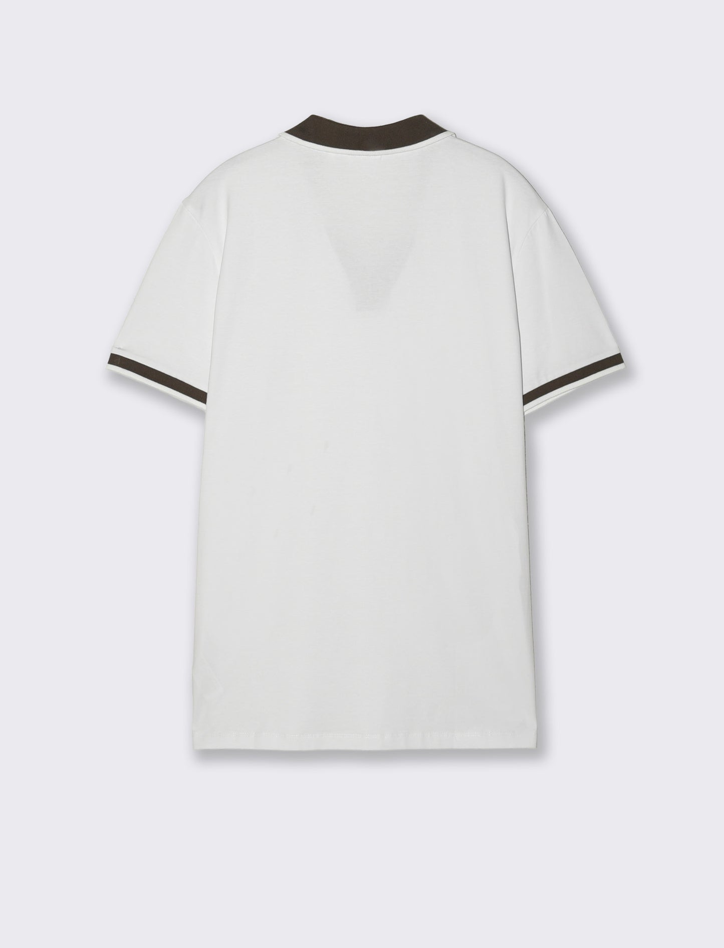 Polo Collo Derby in Cotone Elasticizzato - Bianco