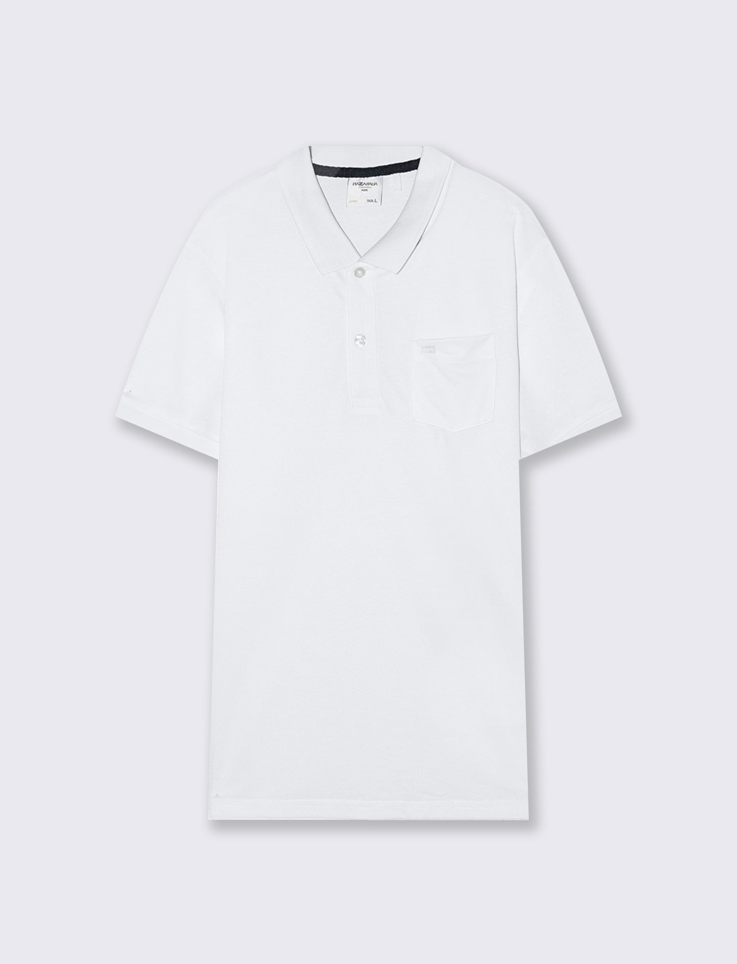 Polo basica con taschino e maniche corte - Bianco