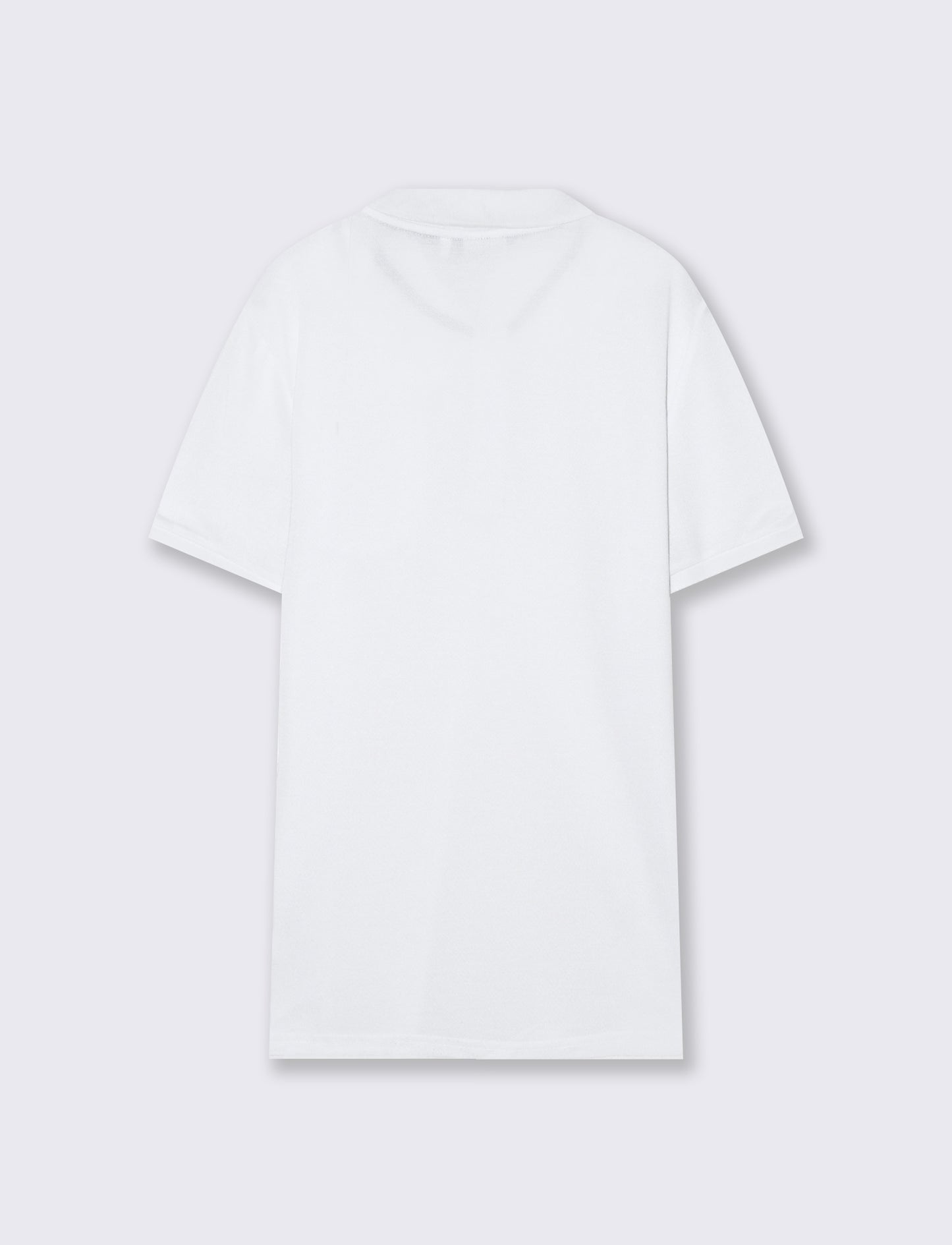 Polo basica con taschino e maniche corte - Bianco