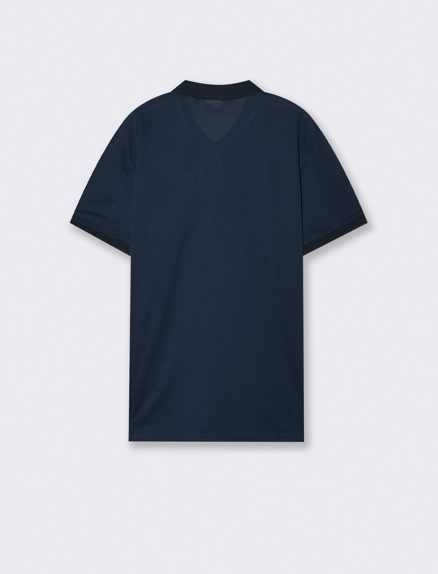 Polo basica con taschino e maniche corte - Blu