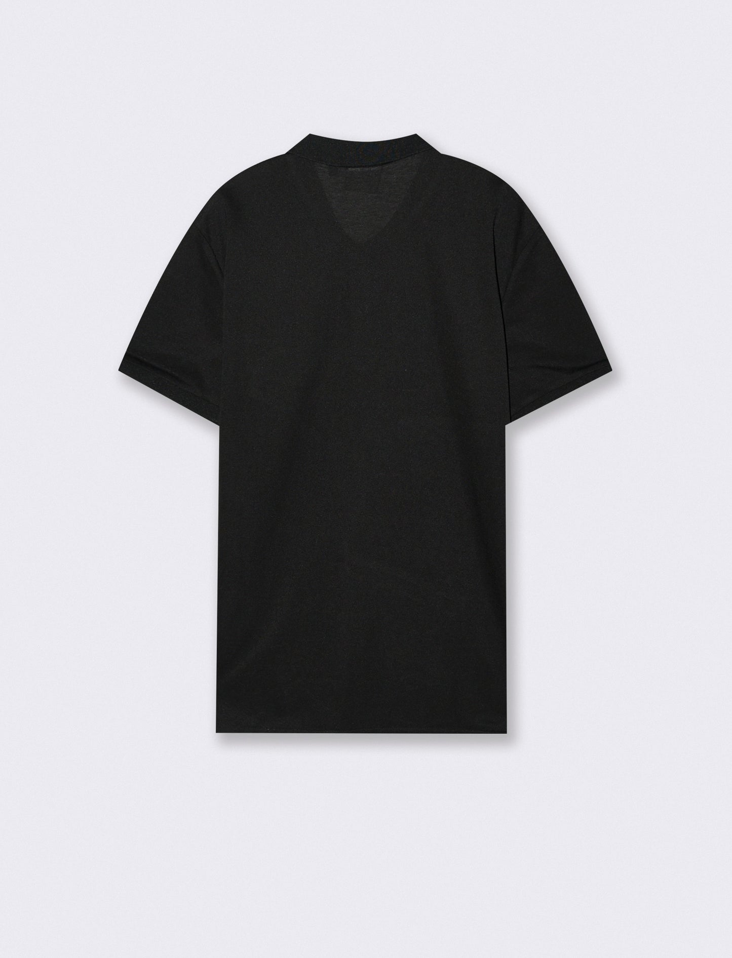 Polo basica con taschino e maniche corte - Nero