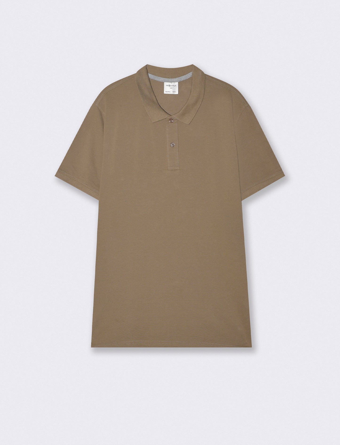 Polo Basica Regular Fit in Piquet - Verde kaki