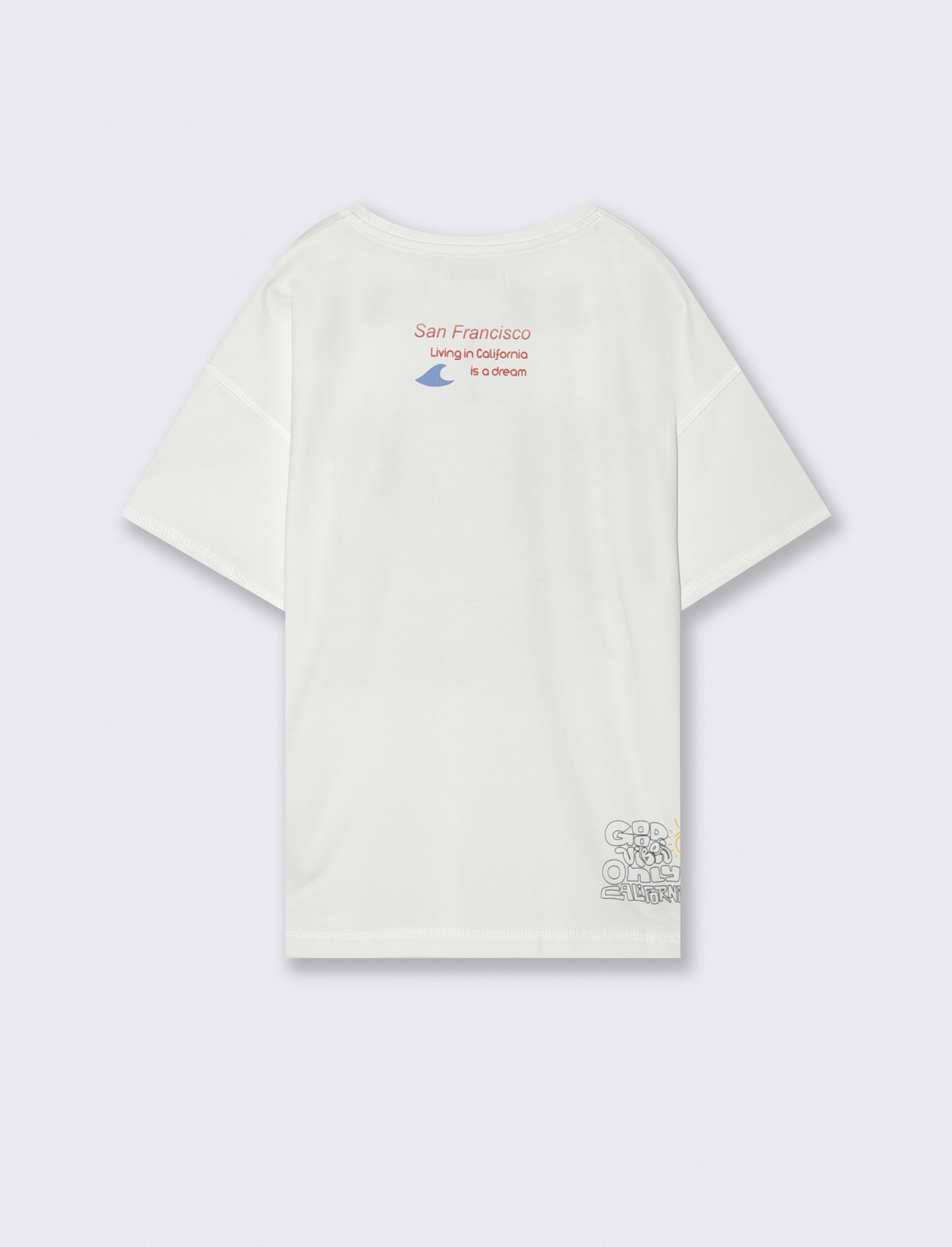 T-shirt loose mezza manica estiva - Bianco