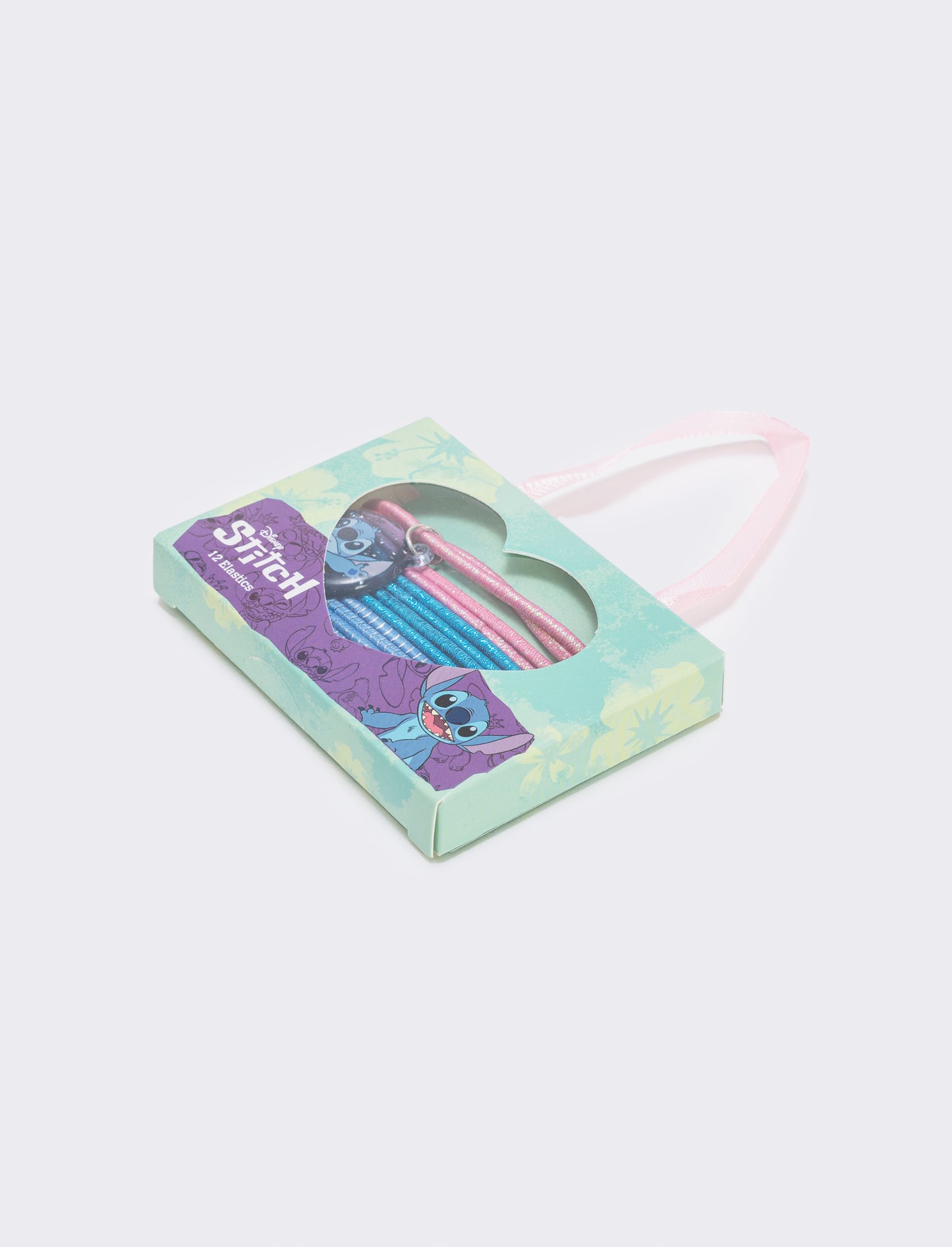 Set of 12 elastics with different designs - Blue