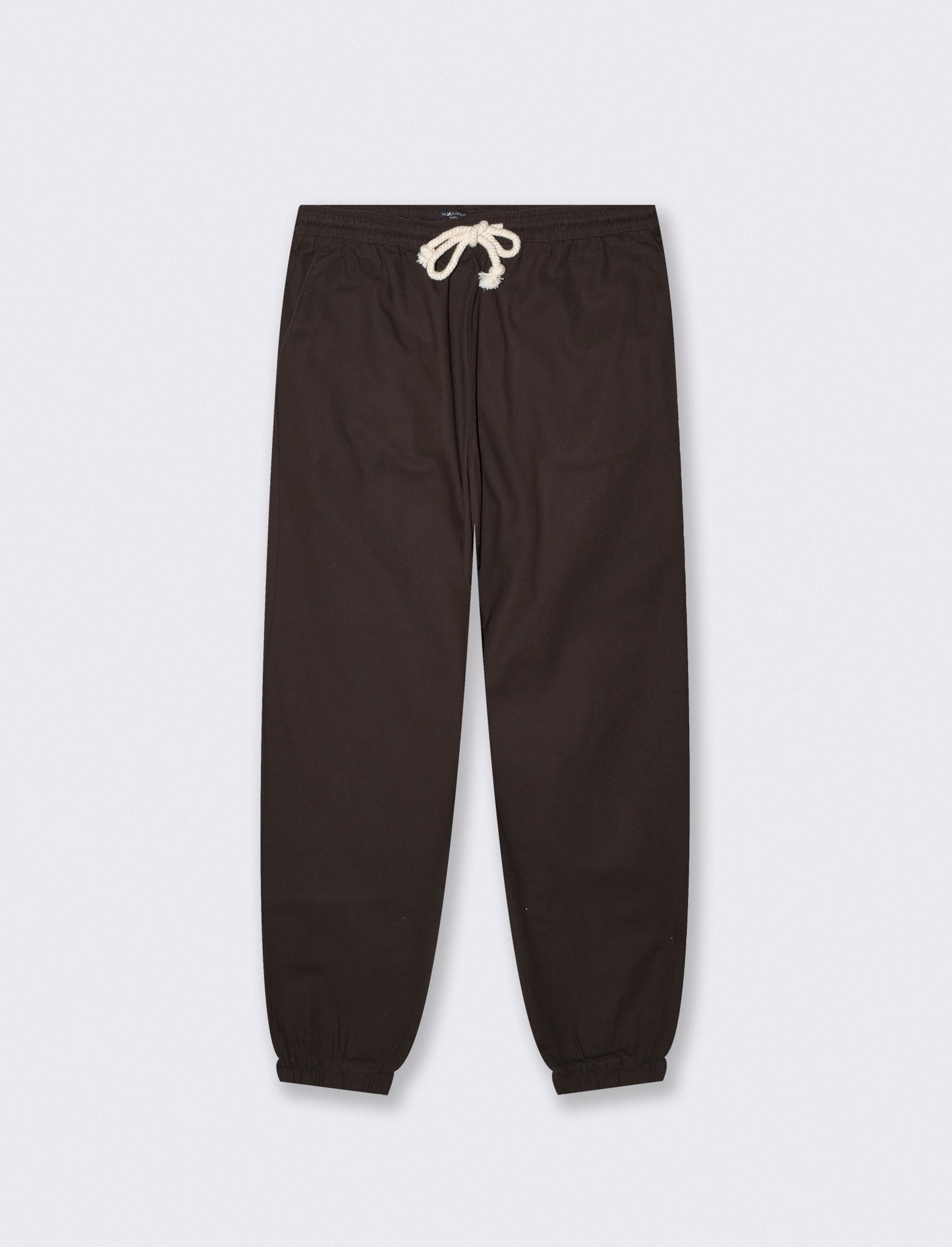 Pantaloni jogger in cotone strutturato - Moro