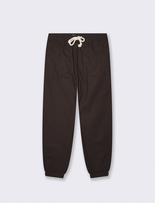 Pantaloni jogger in cotone strutturato - Moro