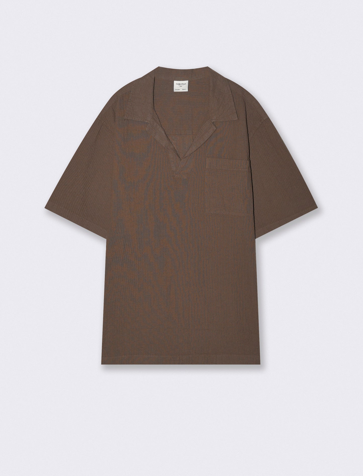 Short sleeve jacquard polo with mesh effect - Grey