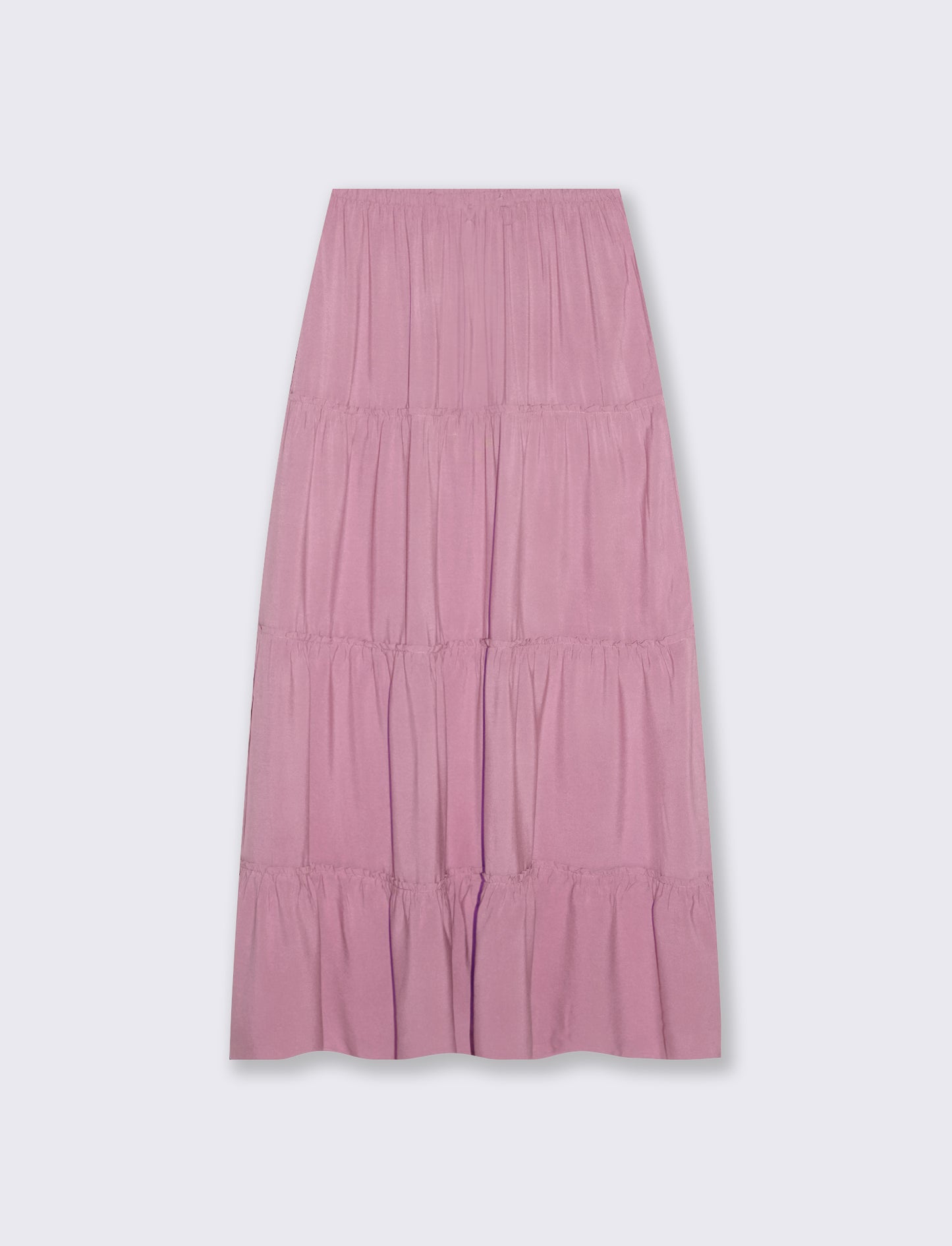 Long skirt with drawstring at the waist - Pink