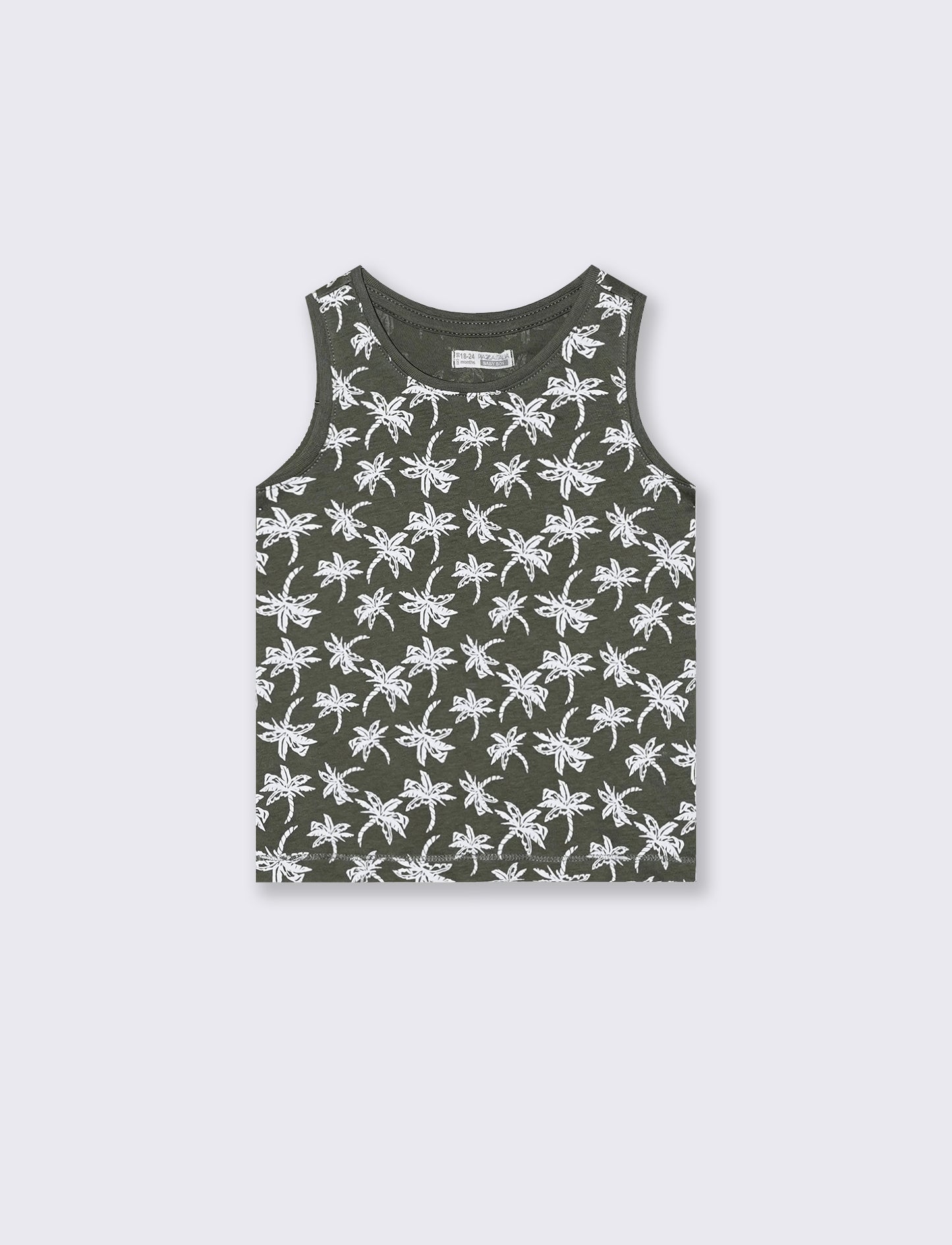 Canotta a fantasia in due colori trendy - Verde militare