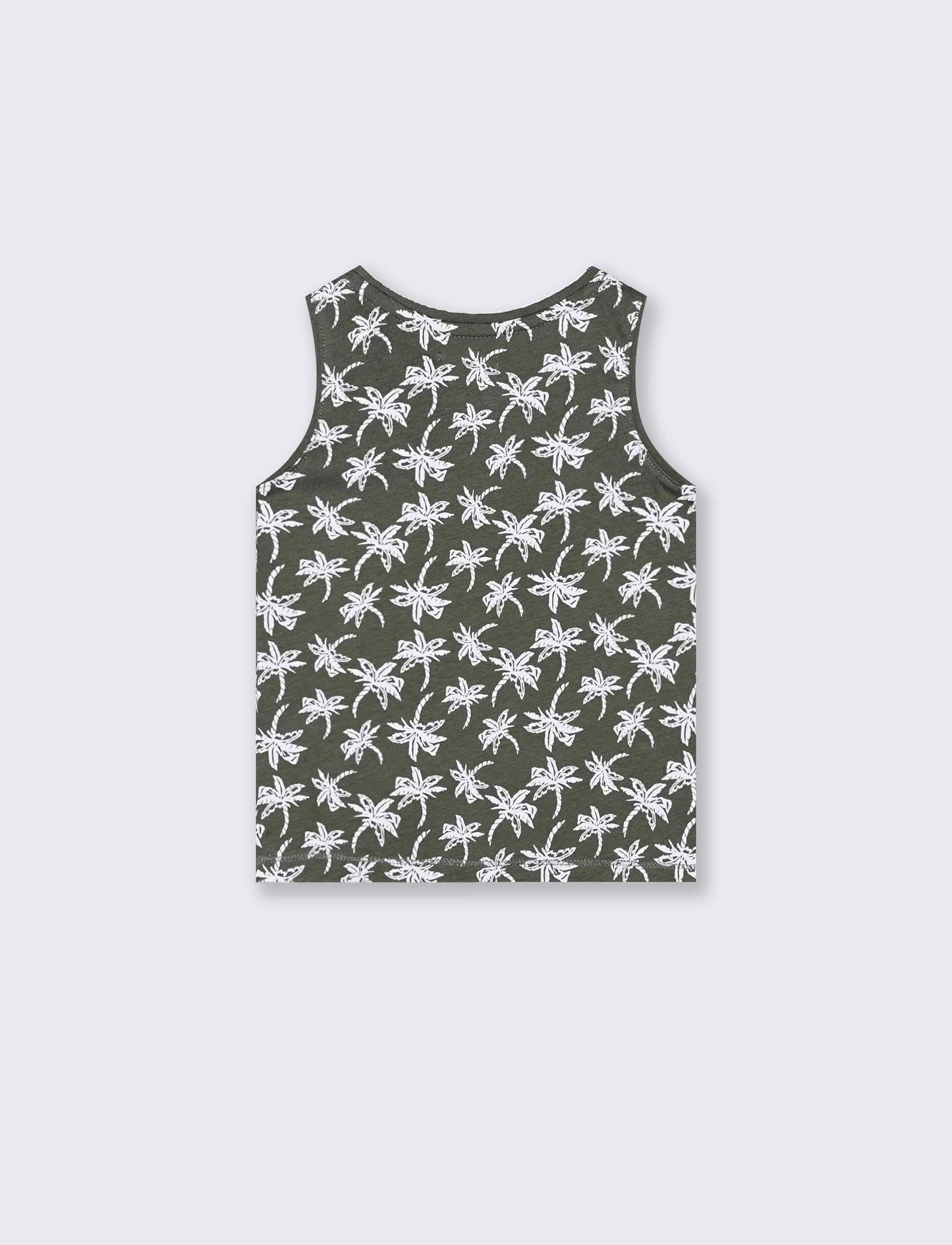 Canotta a fantasia in due colori trendy - Verde militare